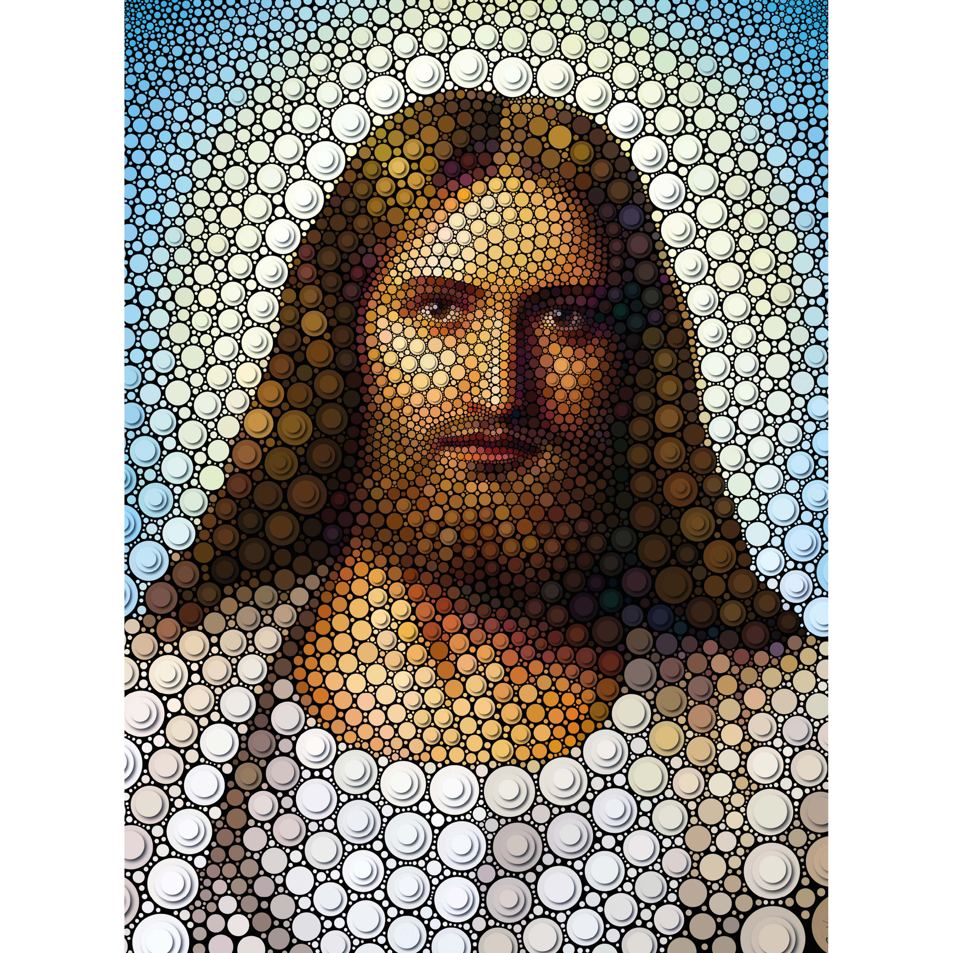 Fotobehang Ben Heine - Circlism - Jesus Christ
