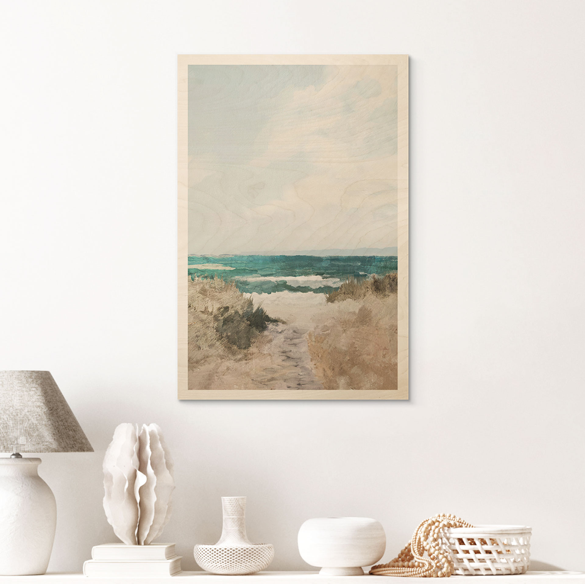 Plakat drewniany Wydmowa ścieżka na plażę - Hobday