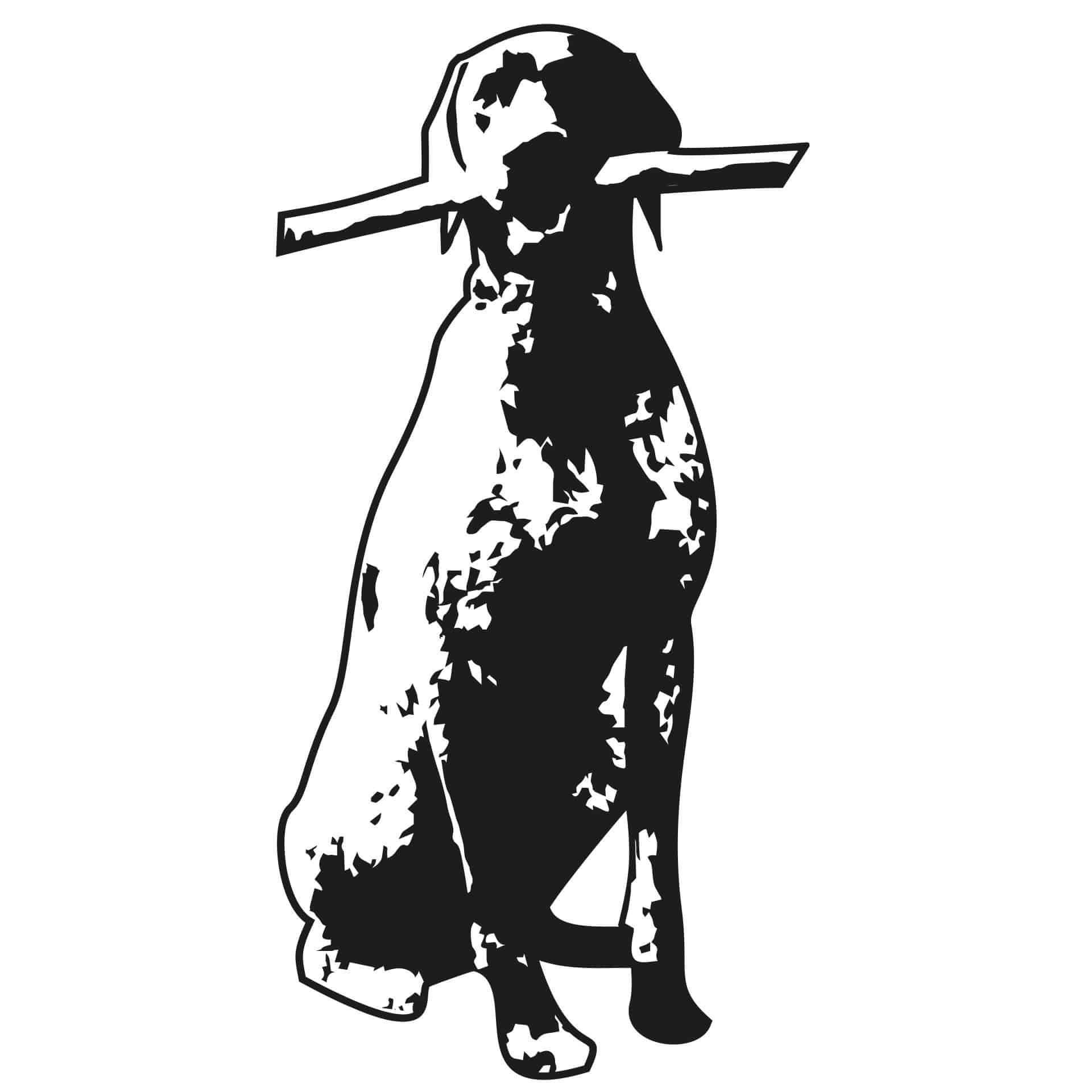 Wallsticker Siddende jagthund