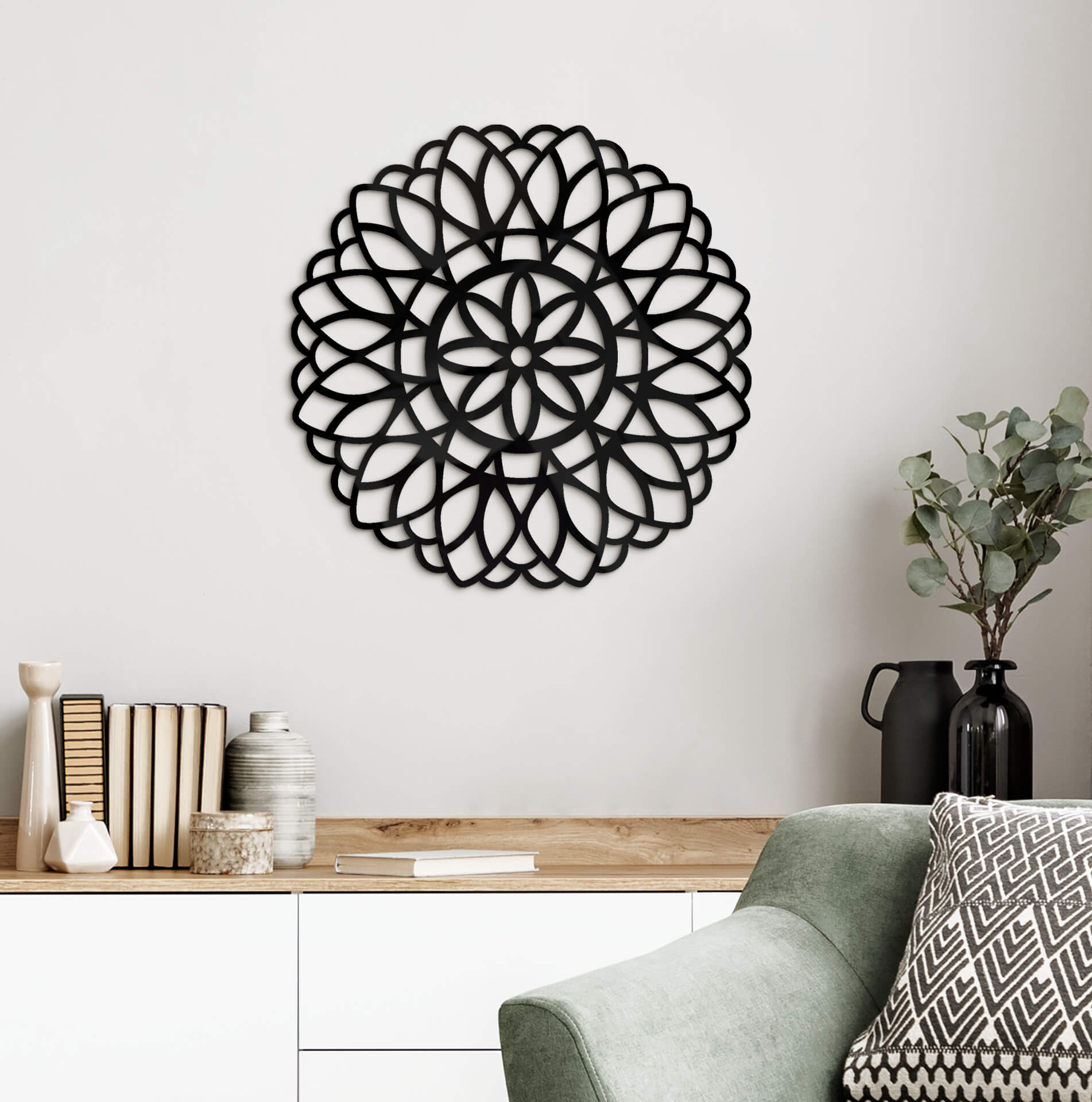 Akrylowa dekoracja mandala kwiat życia
