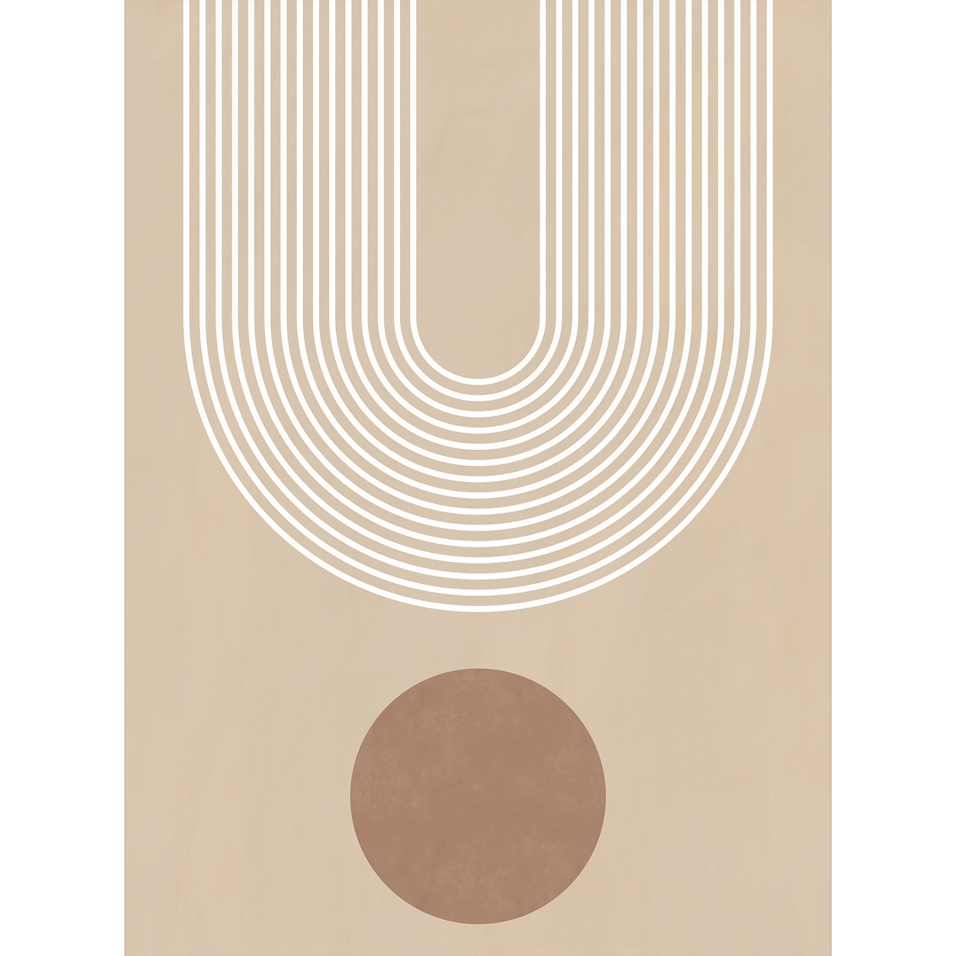 Abstracte Geometrie in Balans Fotobehang - Beige - Ristova