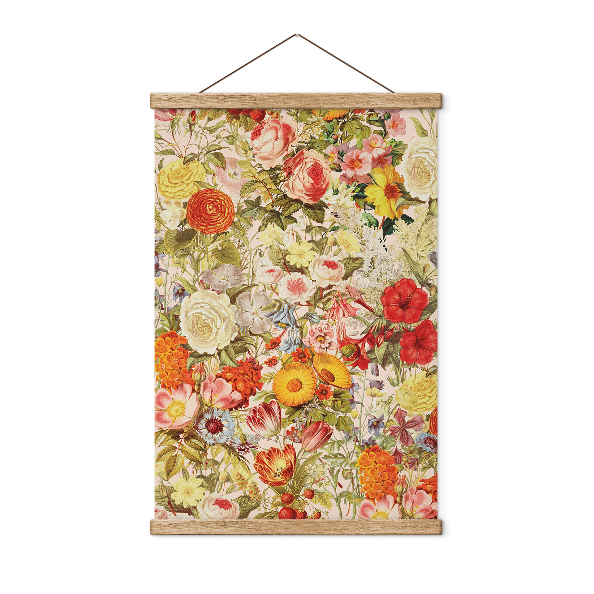 Obraz z tkaniny Kolorowy kolaż kwiatowy - Frida Floral Studio