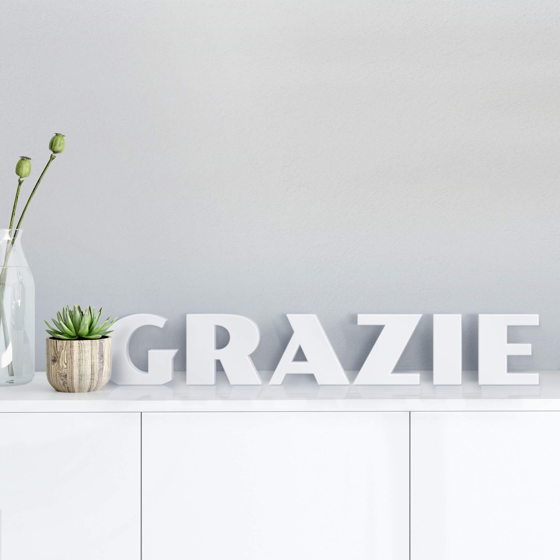 Litera ozdobna 3D Grazie