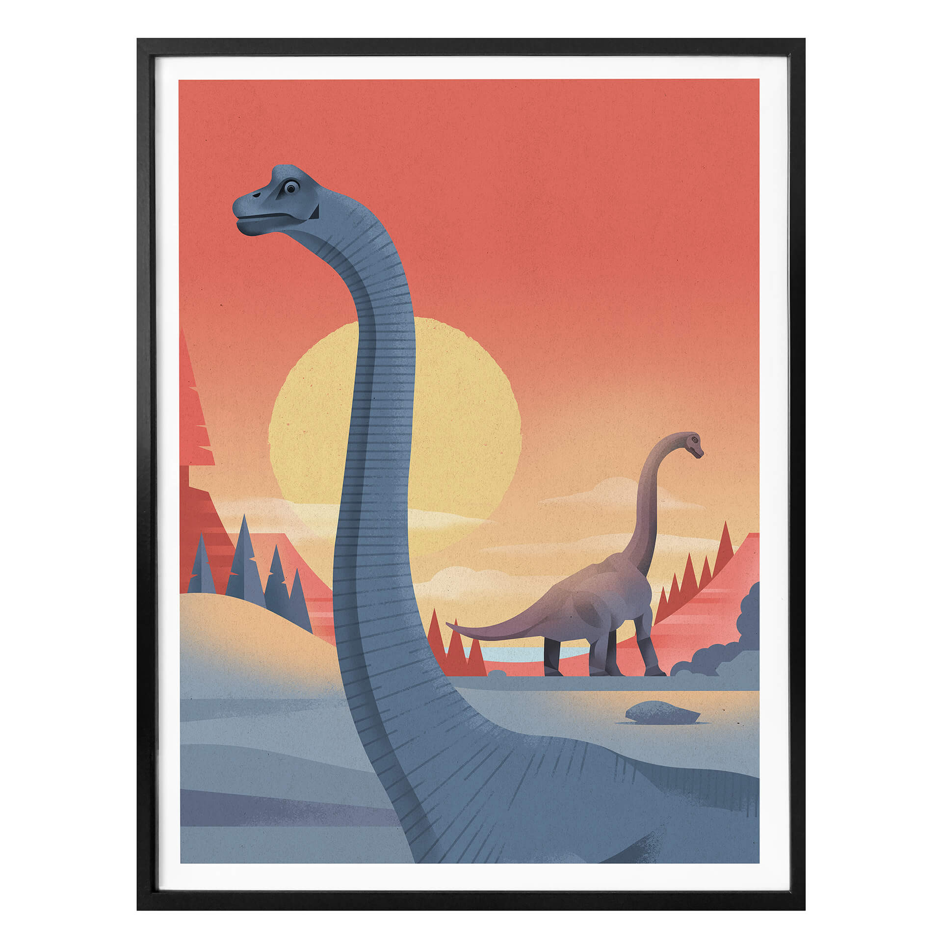Poster Braun - Brachiosaure
