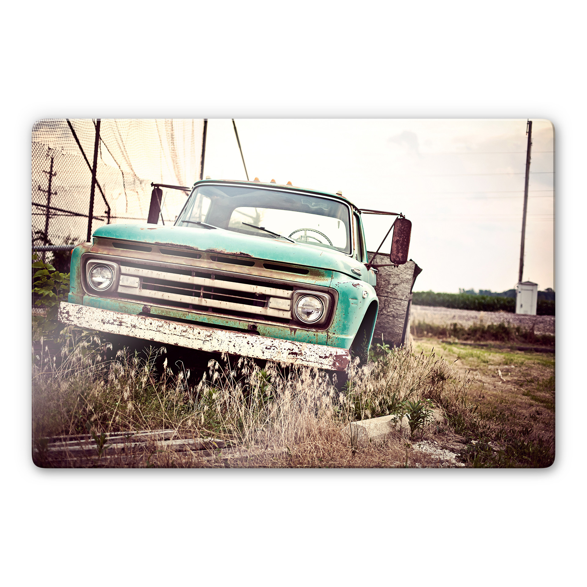 Tableau en verre - American rusted Truck