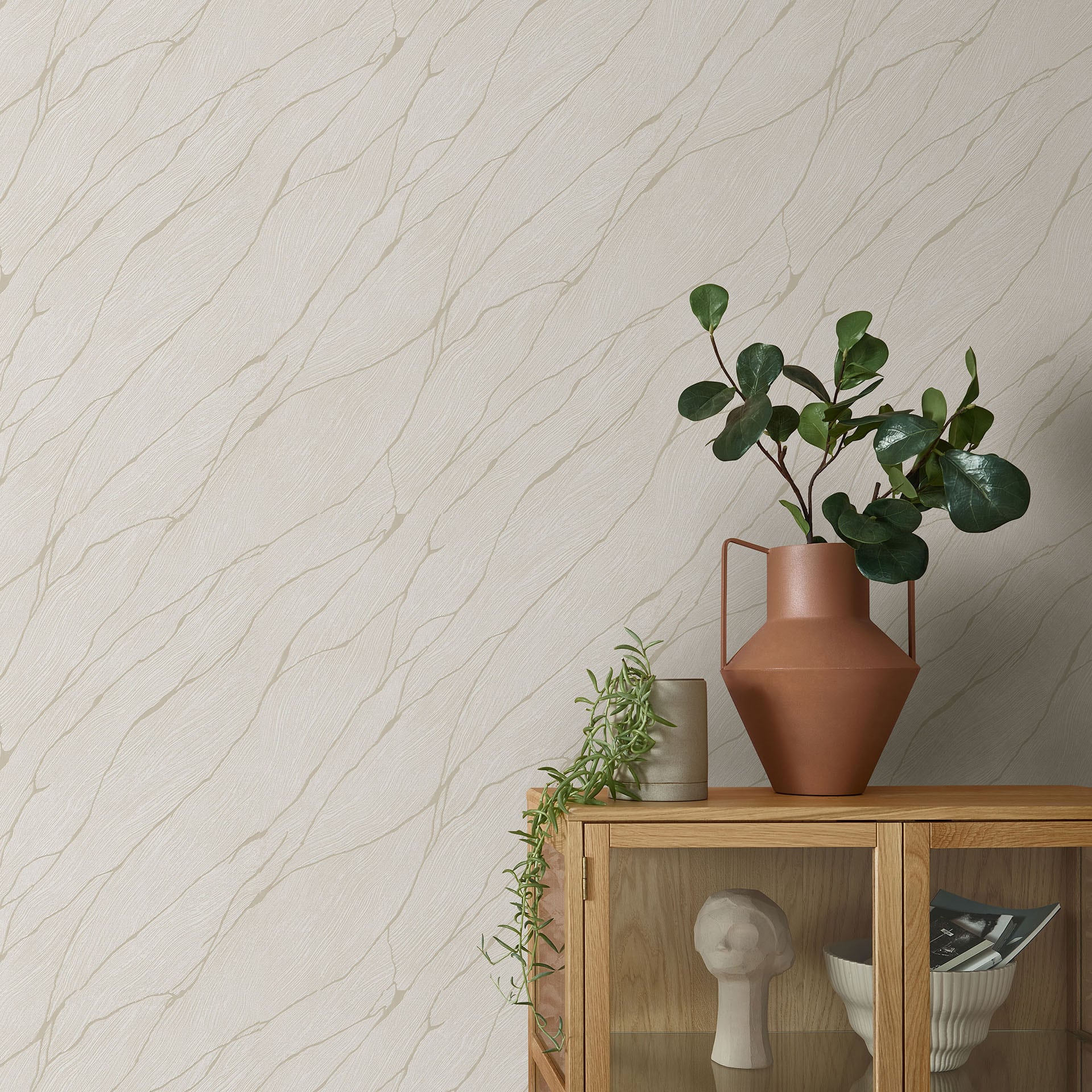 Grafisch behang Opus beige