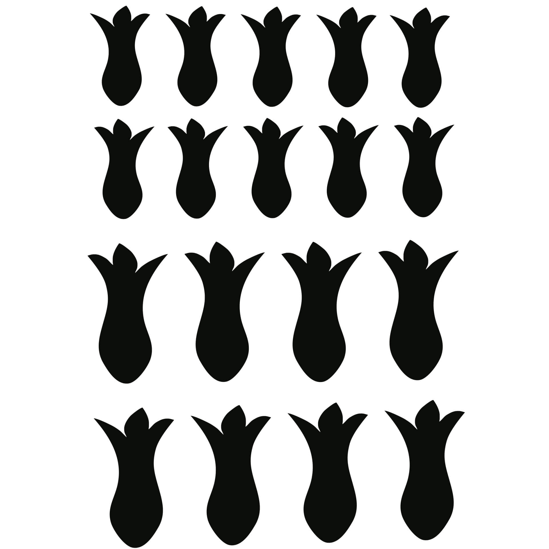 Wallsticker Blomster sæt 3