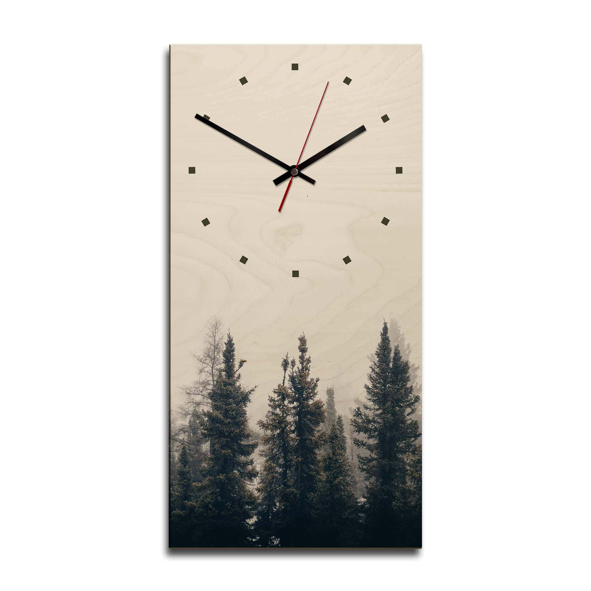 Horloge murale en bois - Forêt