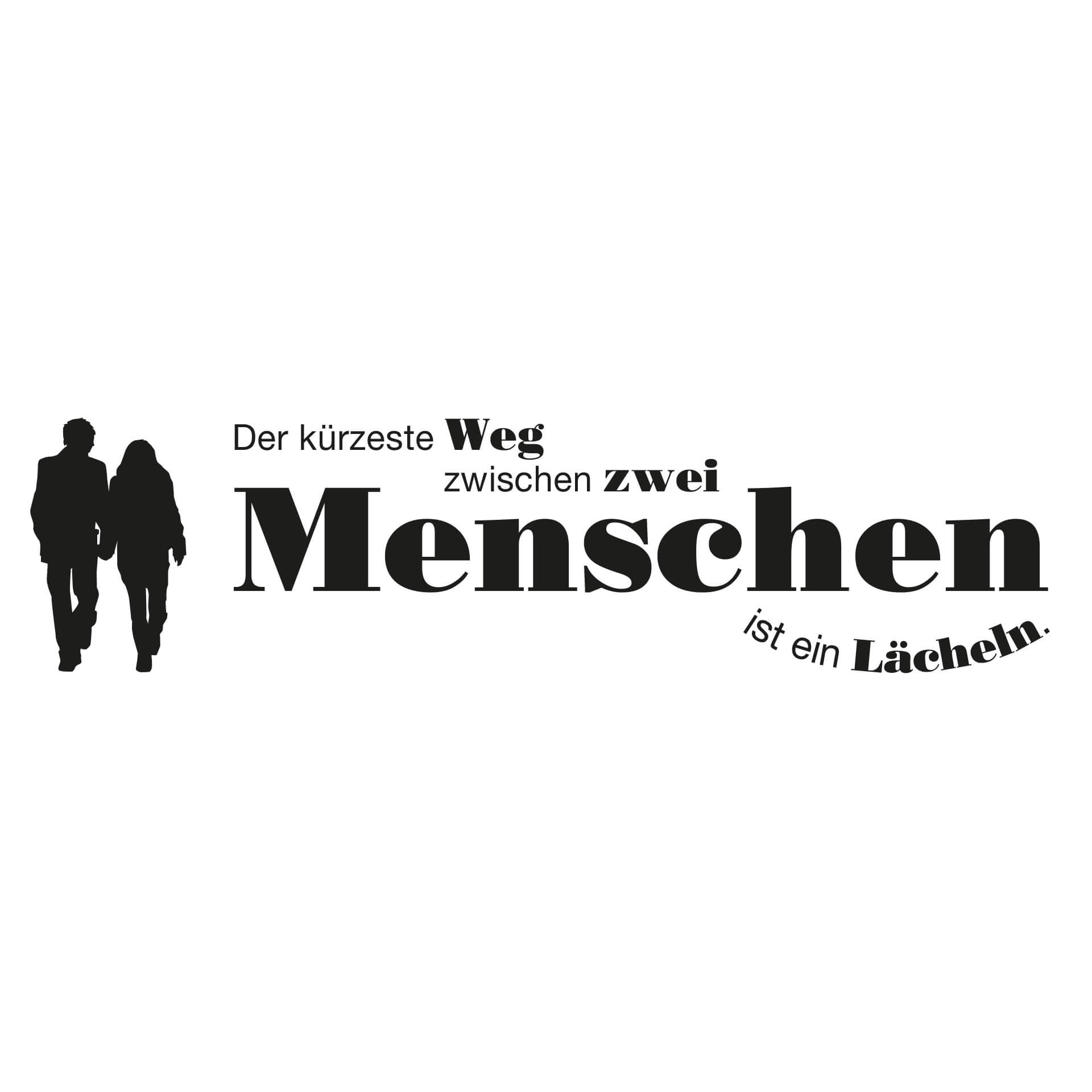 Wandtattoo Der kürzeste Weg...