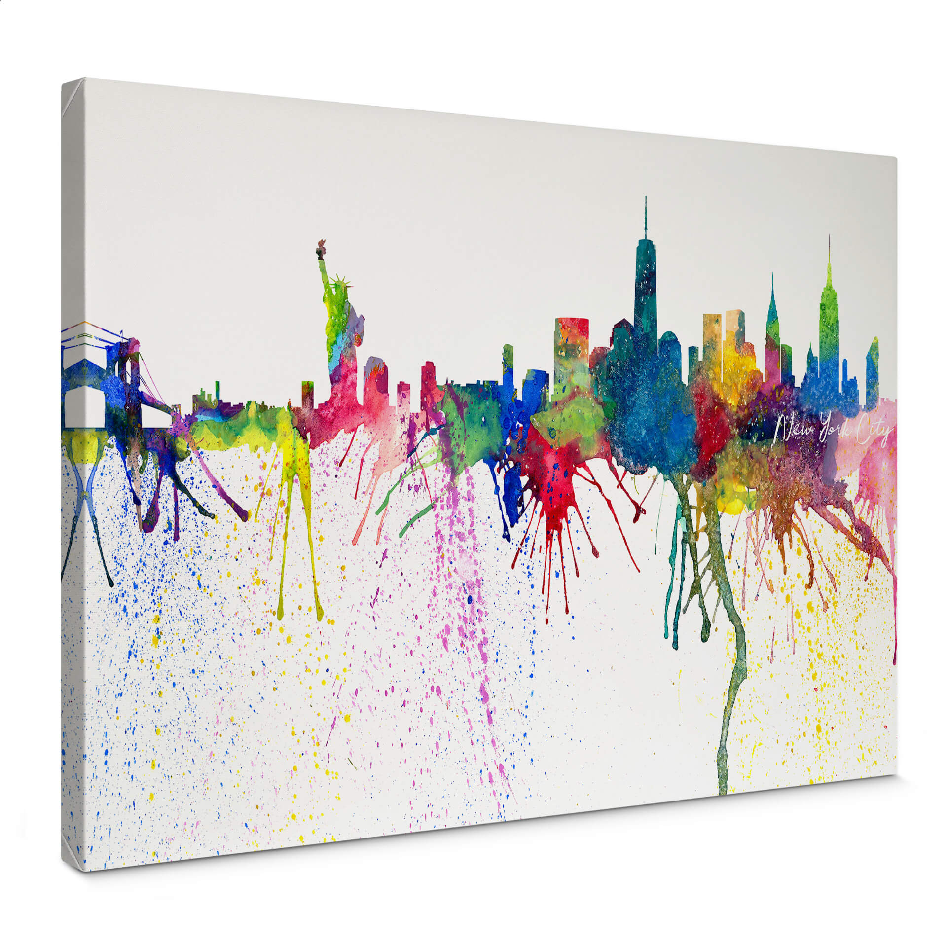 Obraz na płótnie Bleichner - New York City Watercolour Skyline