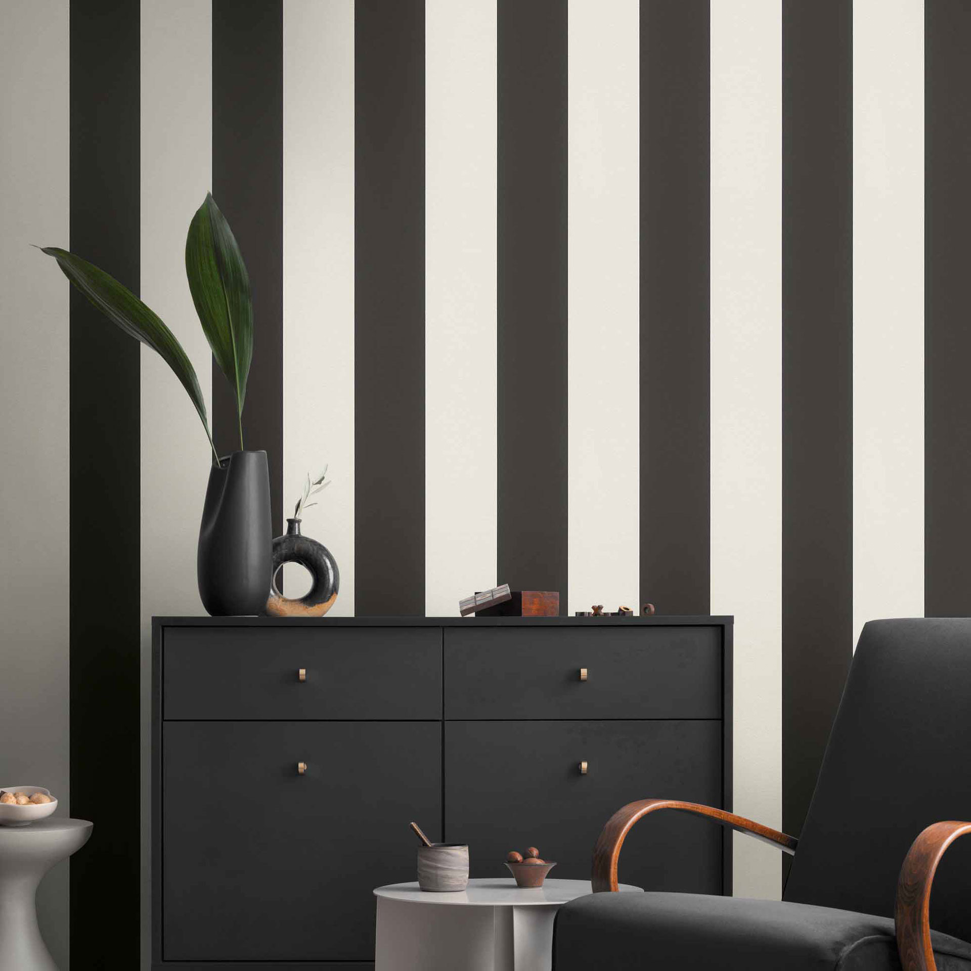 A.S. Création behang Elegance 3 zwart, wit