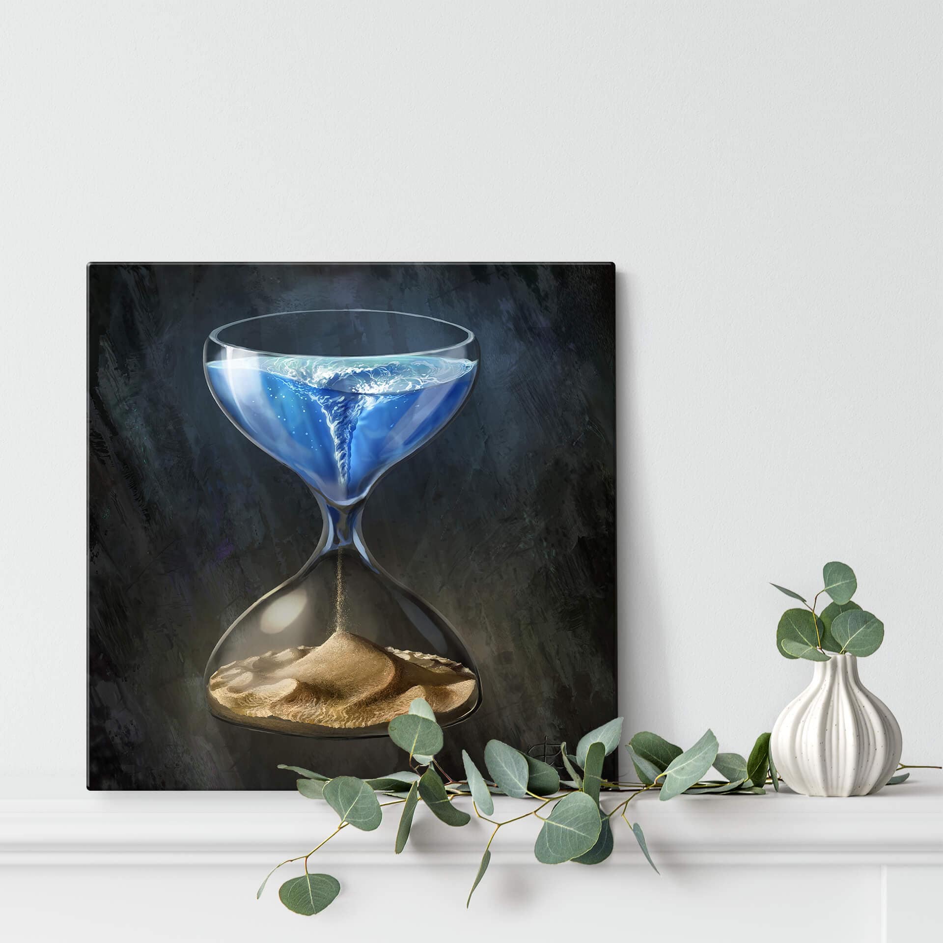Glasschilderij Aerroscape - Time is Ending
