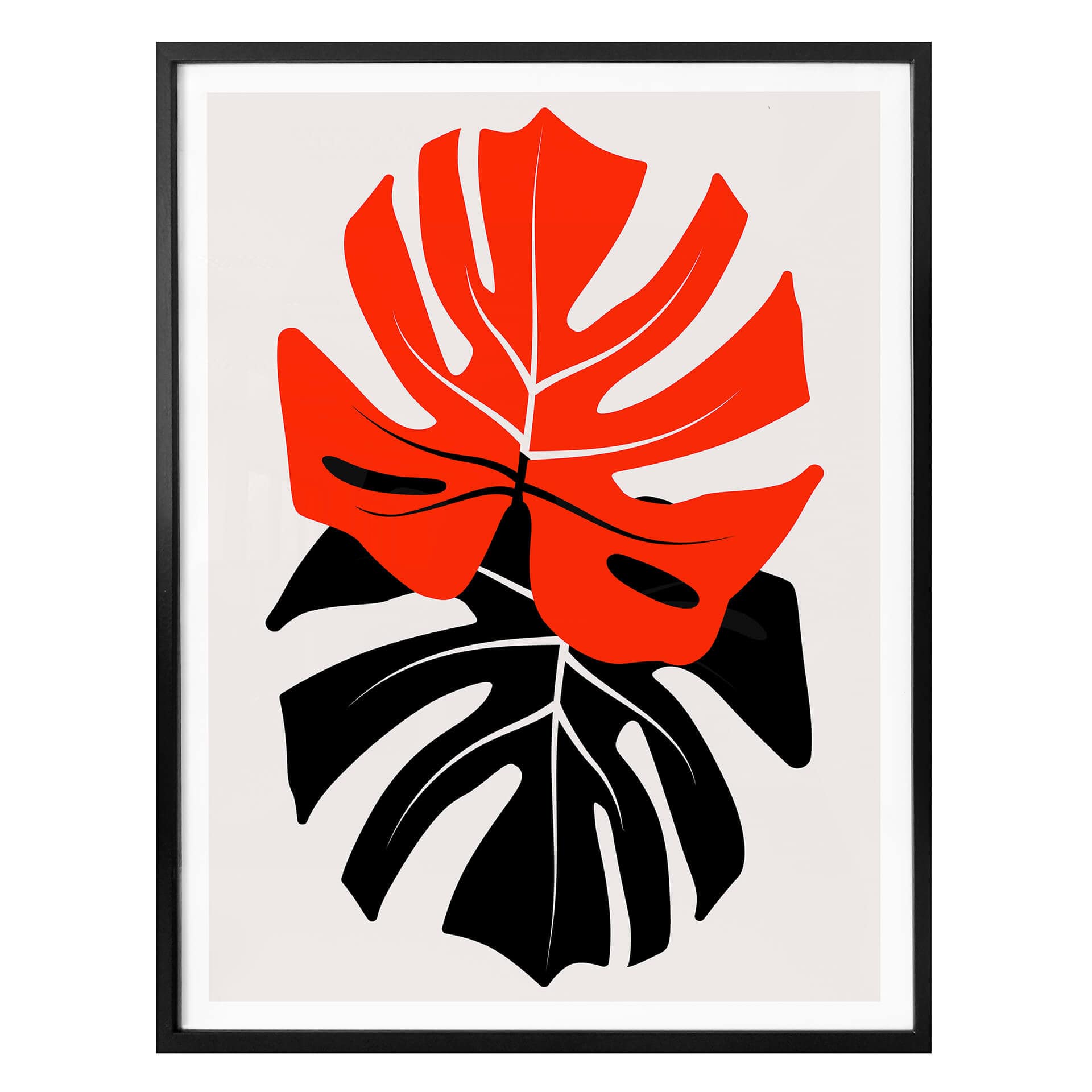 Plakat Kubistika - Monstera Duet