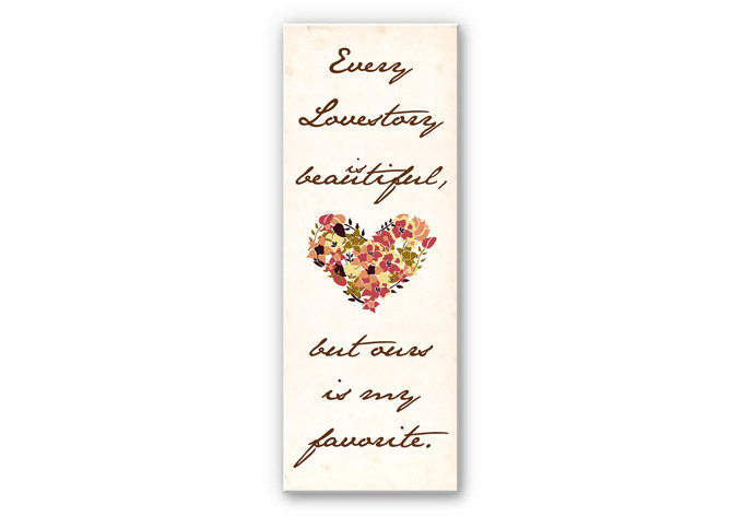 Wandbild Every Lovestory is beautiful - Panorama