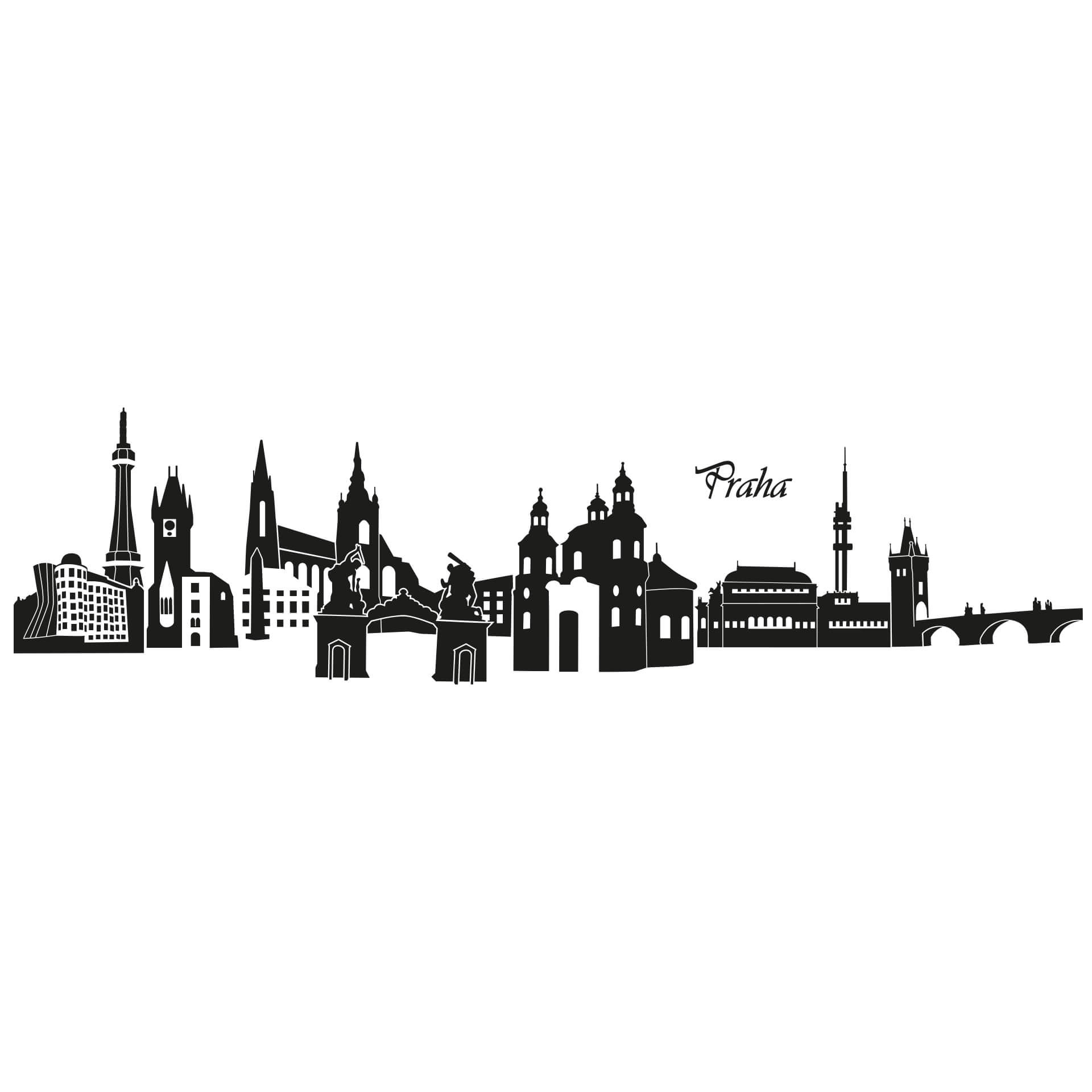 Wallsticker Prague Skyline