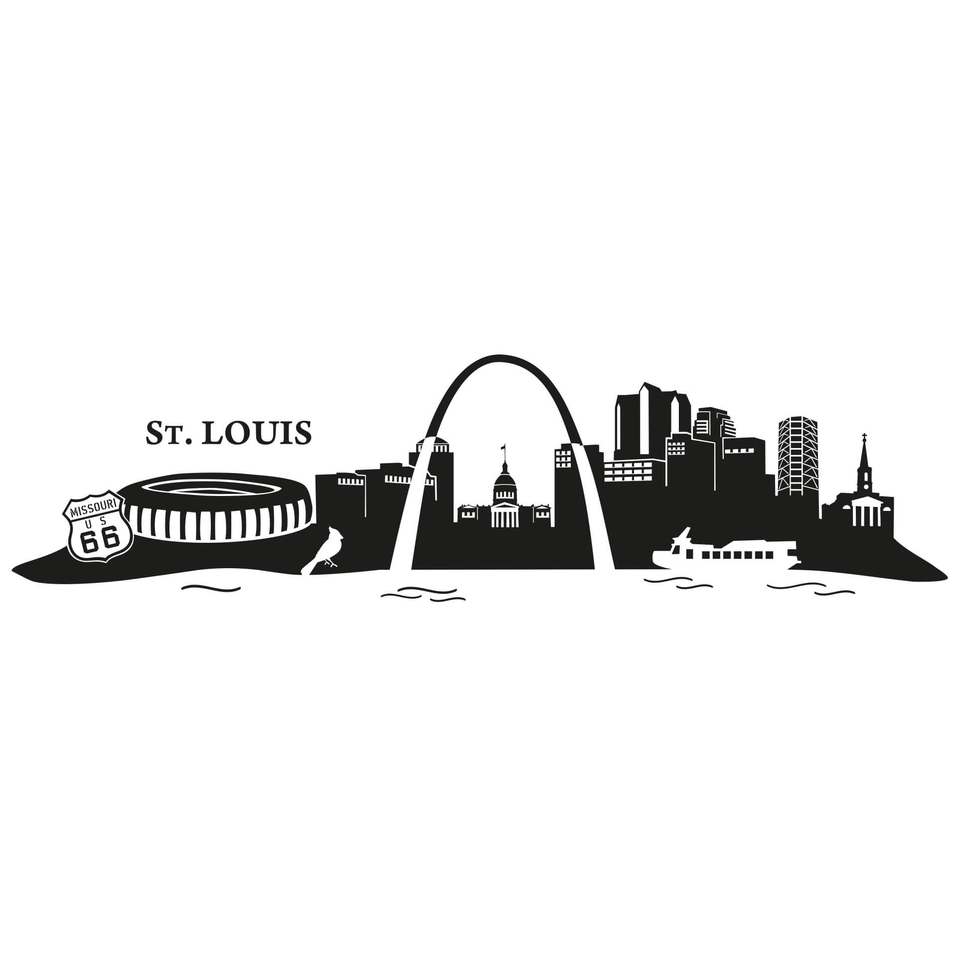 Wallsticker St Louis Skyline