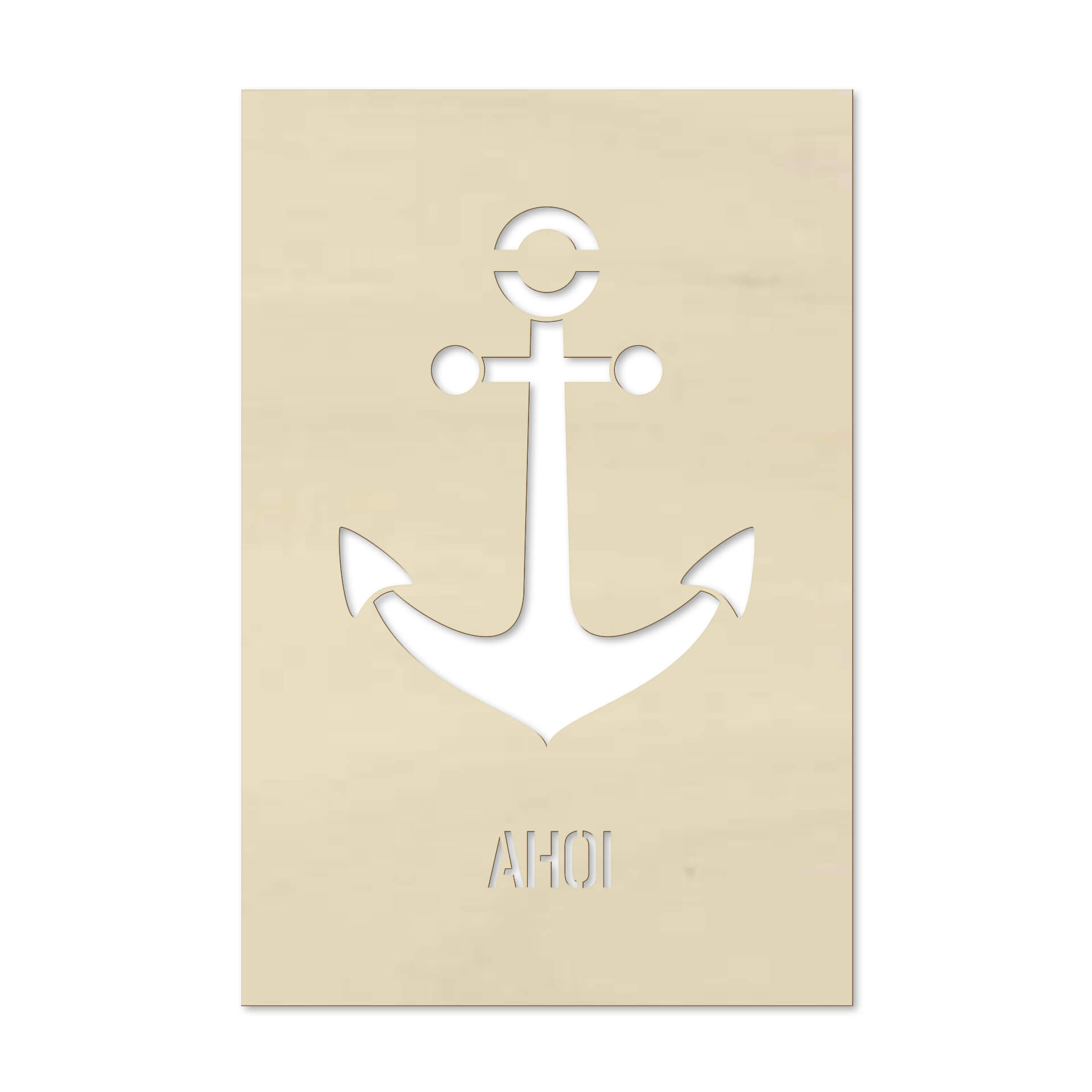 Dekobild Pappel - Ahoi mit Anker
