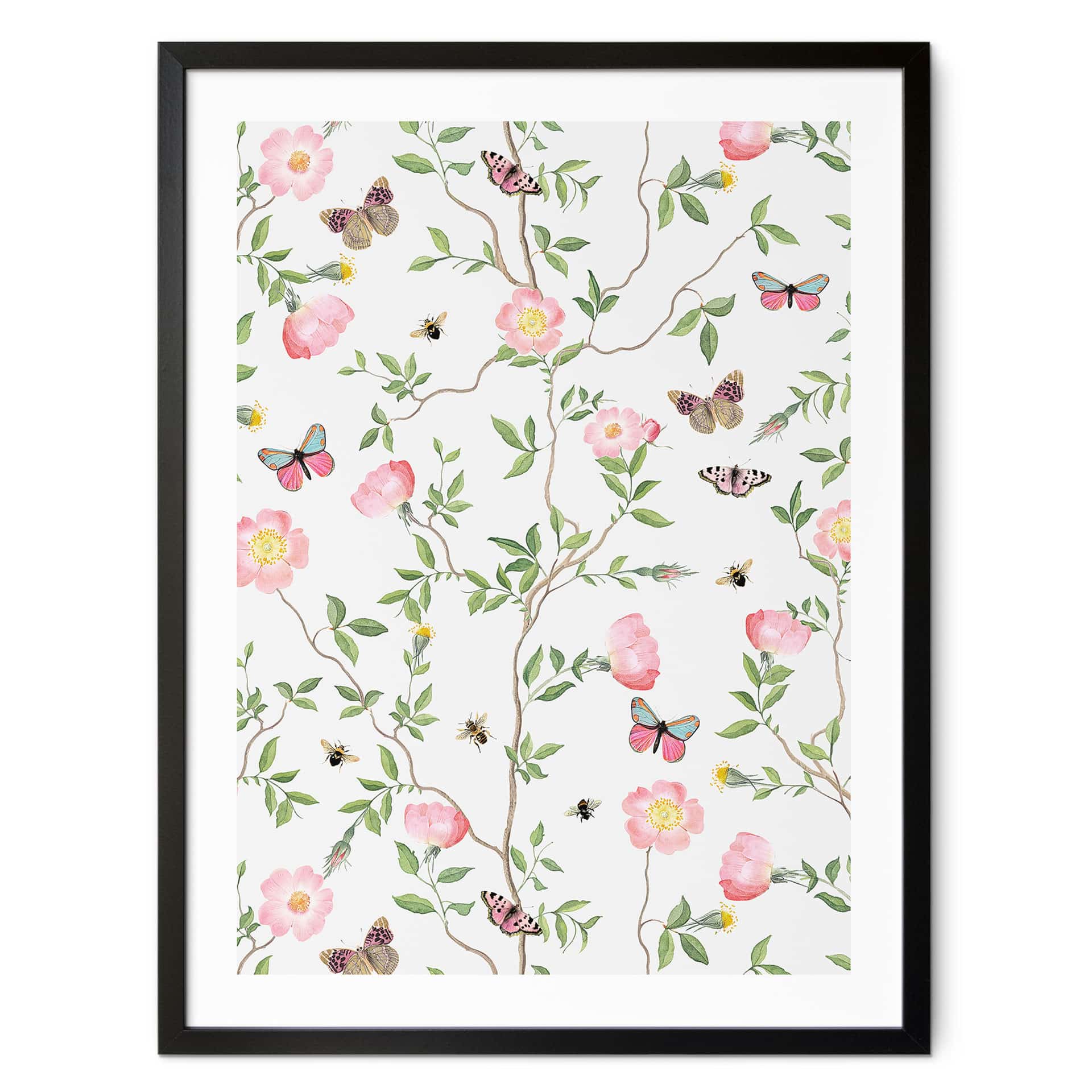Plakat Różowe świąteczne róże na wiosnę - UN Designs