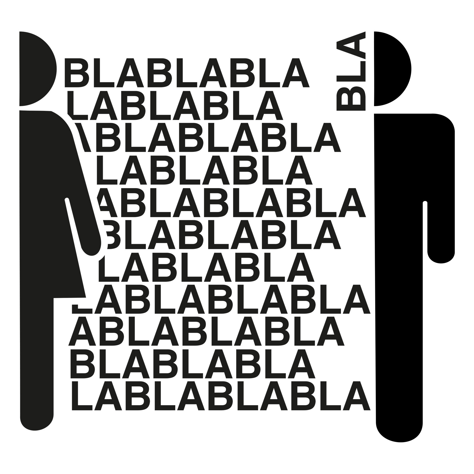 Wallsticker - WC - Bla-Bla-Bla - 80x76 cm