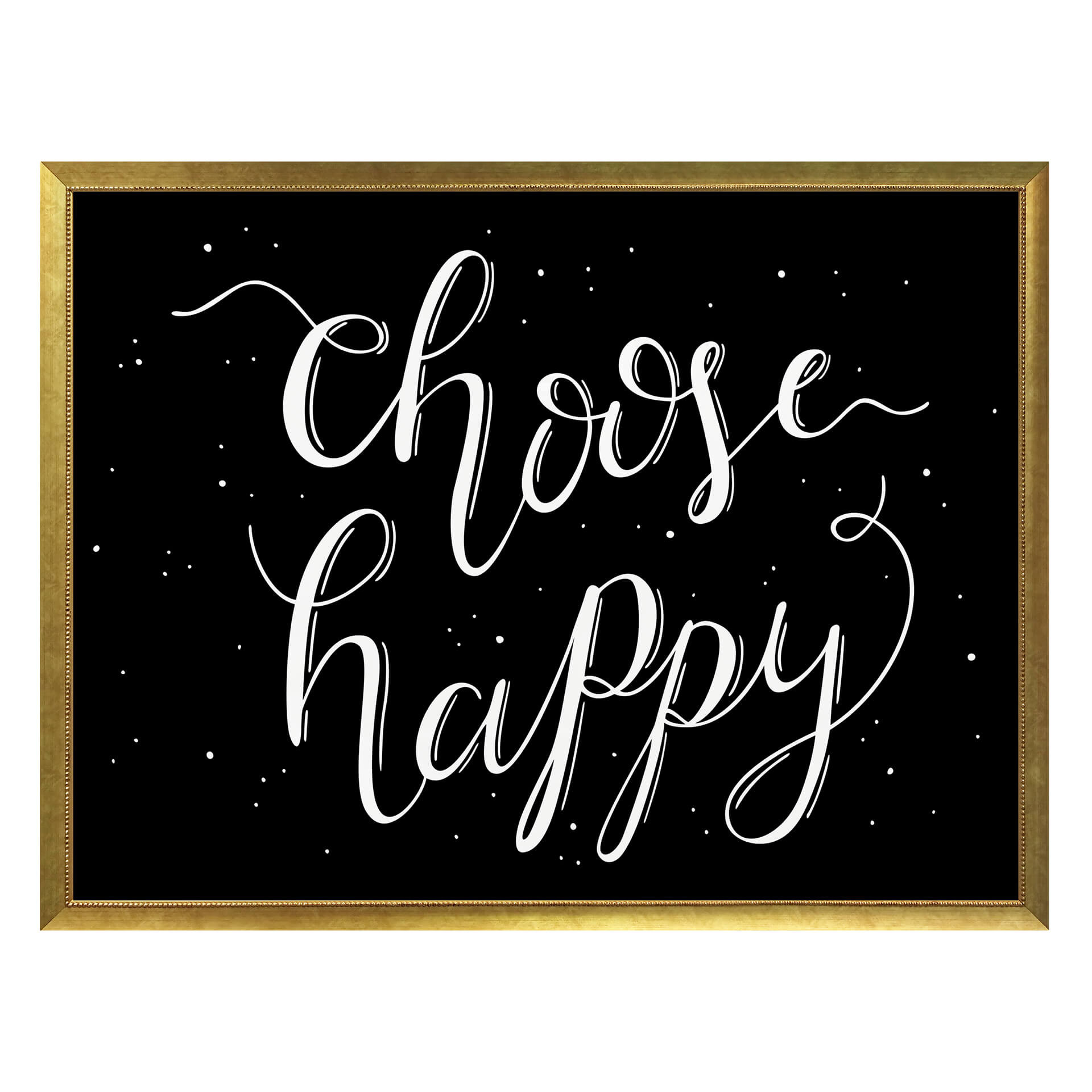 Plakat Choose Happy - czarny negatyw