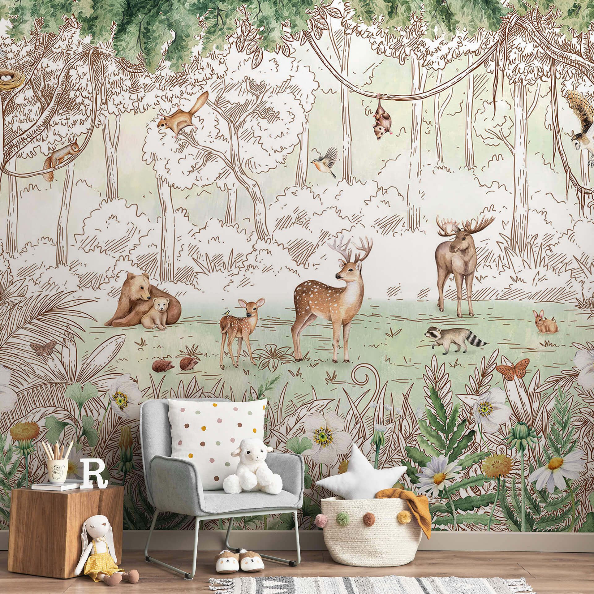 Fotobehang Kikki Belle - Forest Friends