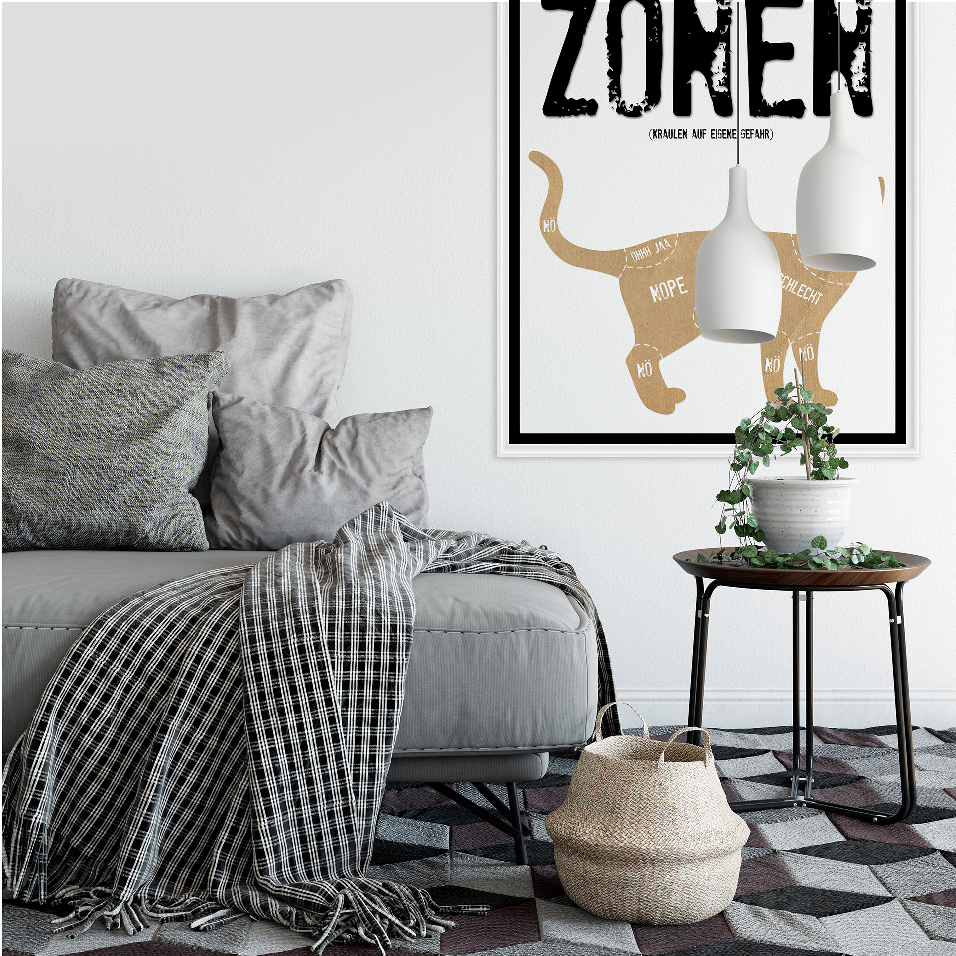 Wallprint Streichelzonen - Katze