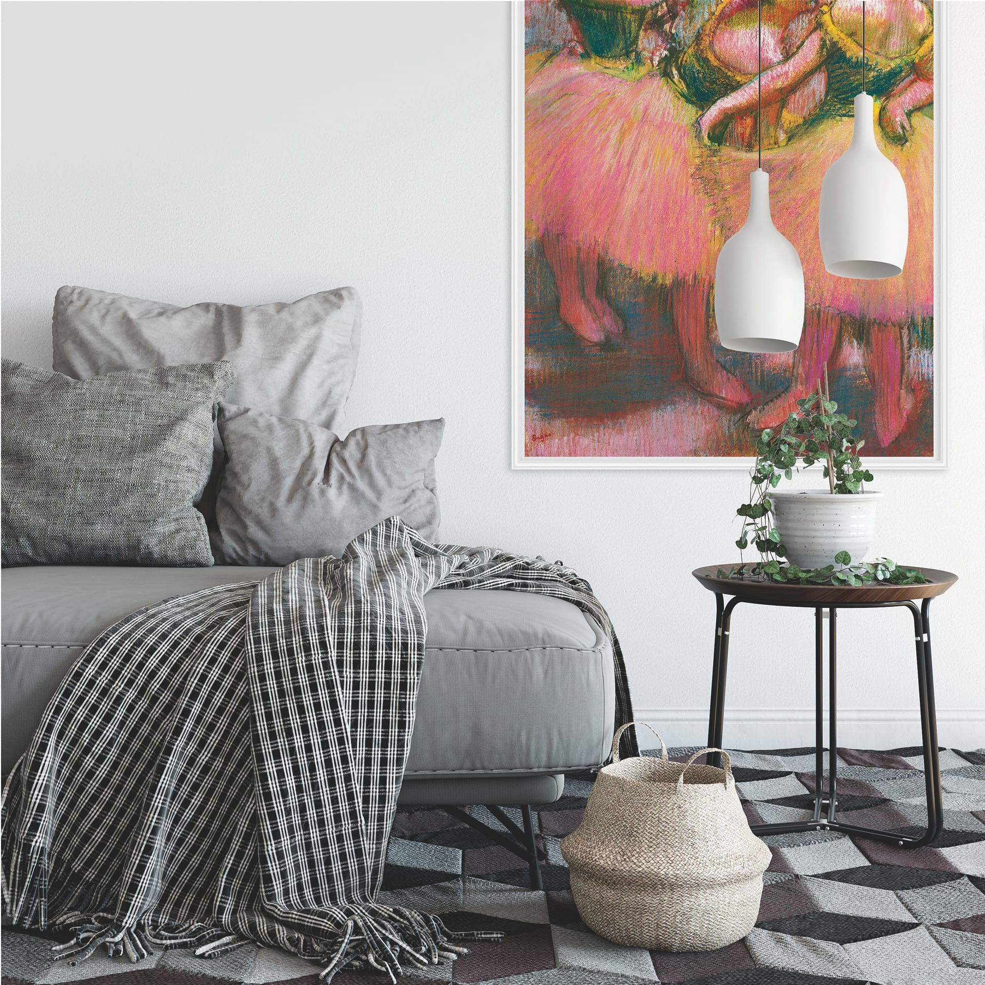 Wallprint Degas - Drei Tänzerinnen mit grünen Korsagen