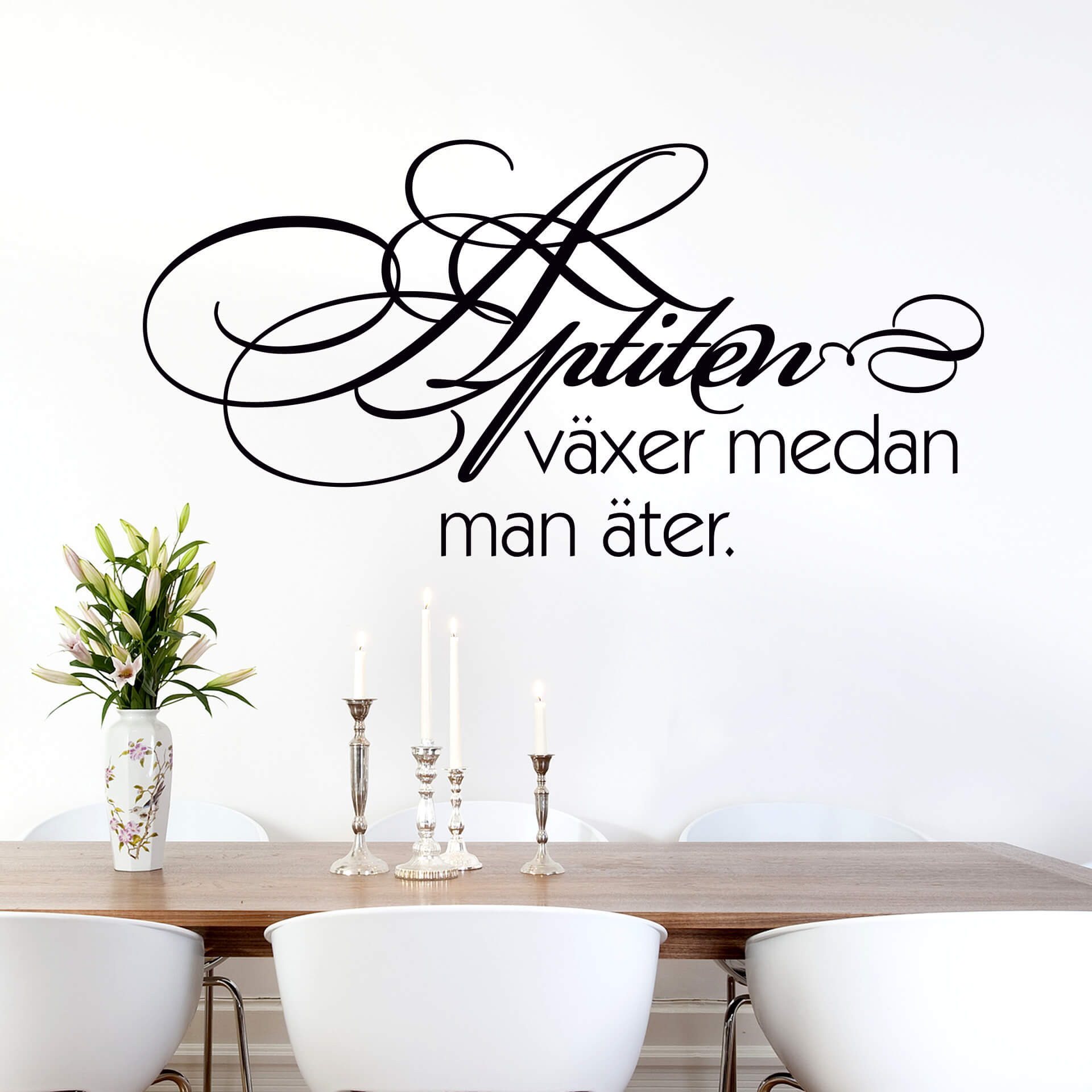 Wallsticker Aptiten växer medan man äter