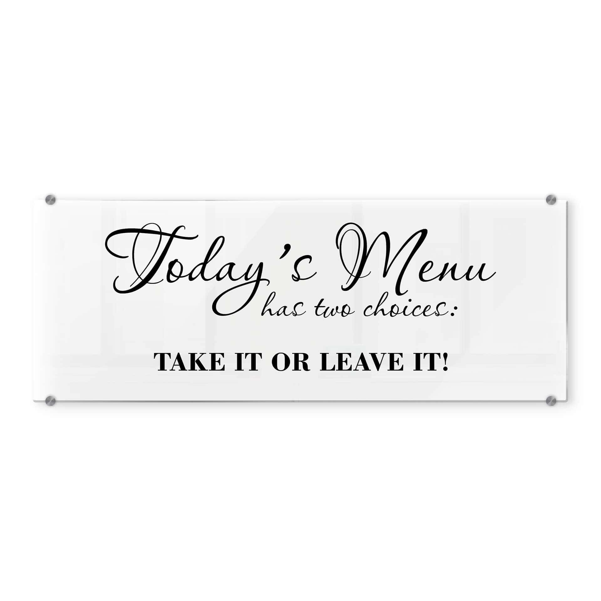 Spritzschutz Transparent - Take it or leave it - Panorama