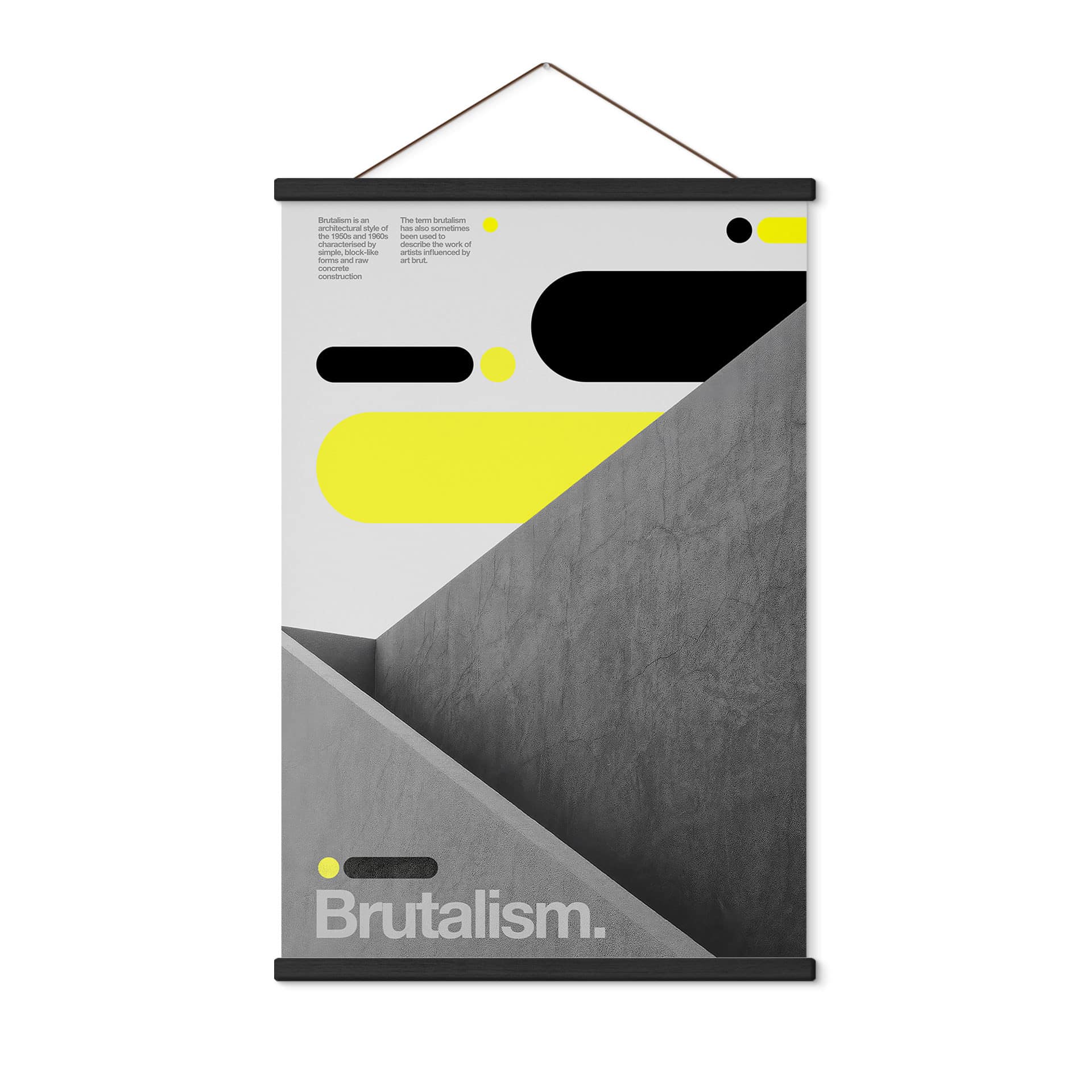 Stoffbild Brutalismus Design gelb grau - Sub88 Studio - 30x45 cm