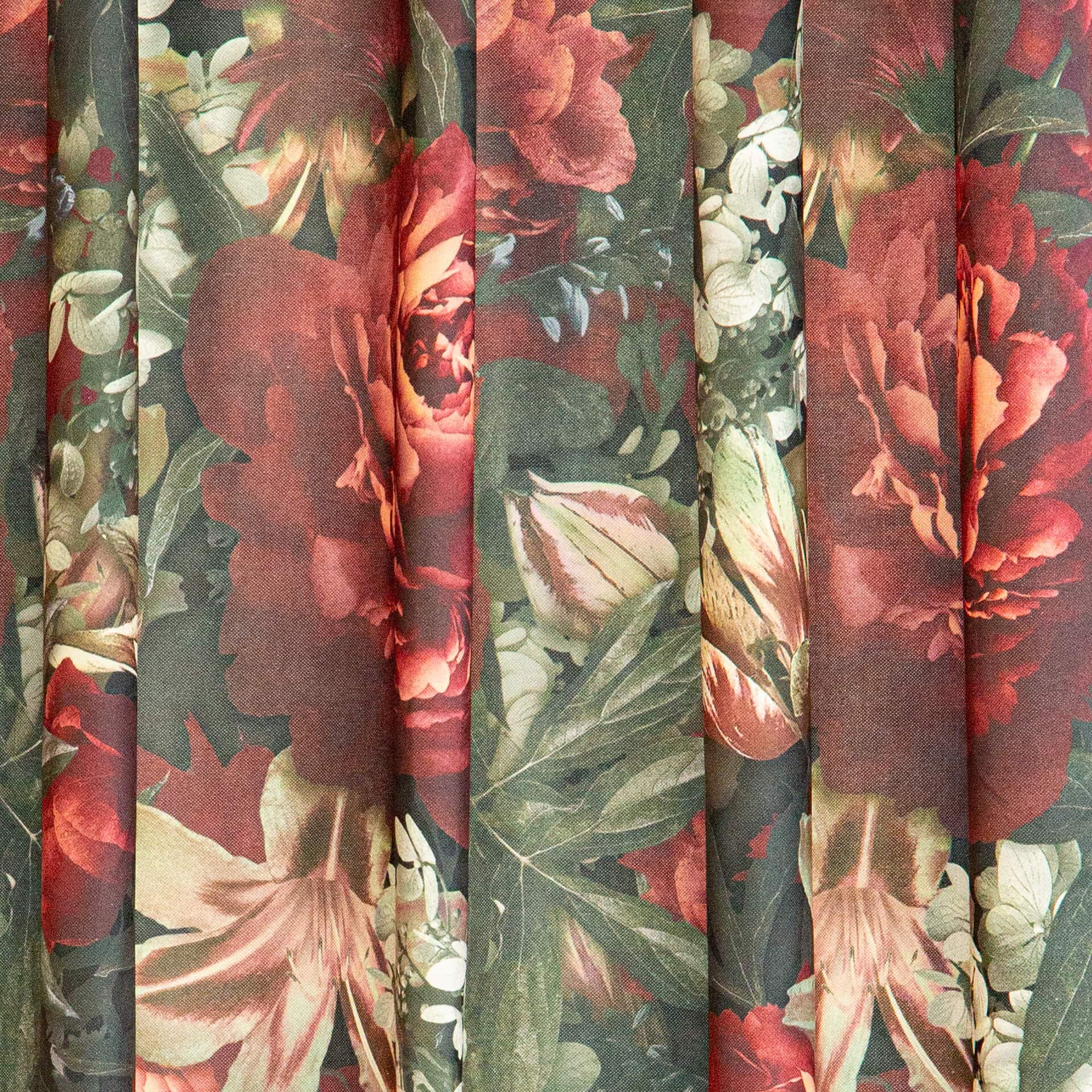 Homing Vorhang mit verdeckten Schlaufen Roja rot -  2.45 x 1.4 m