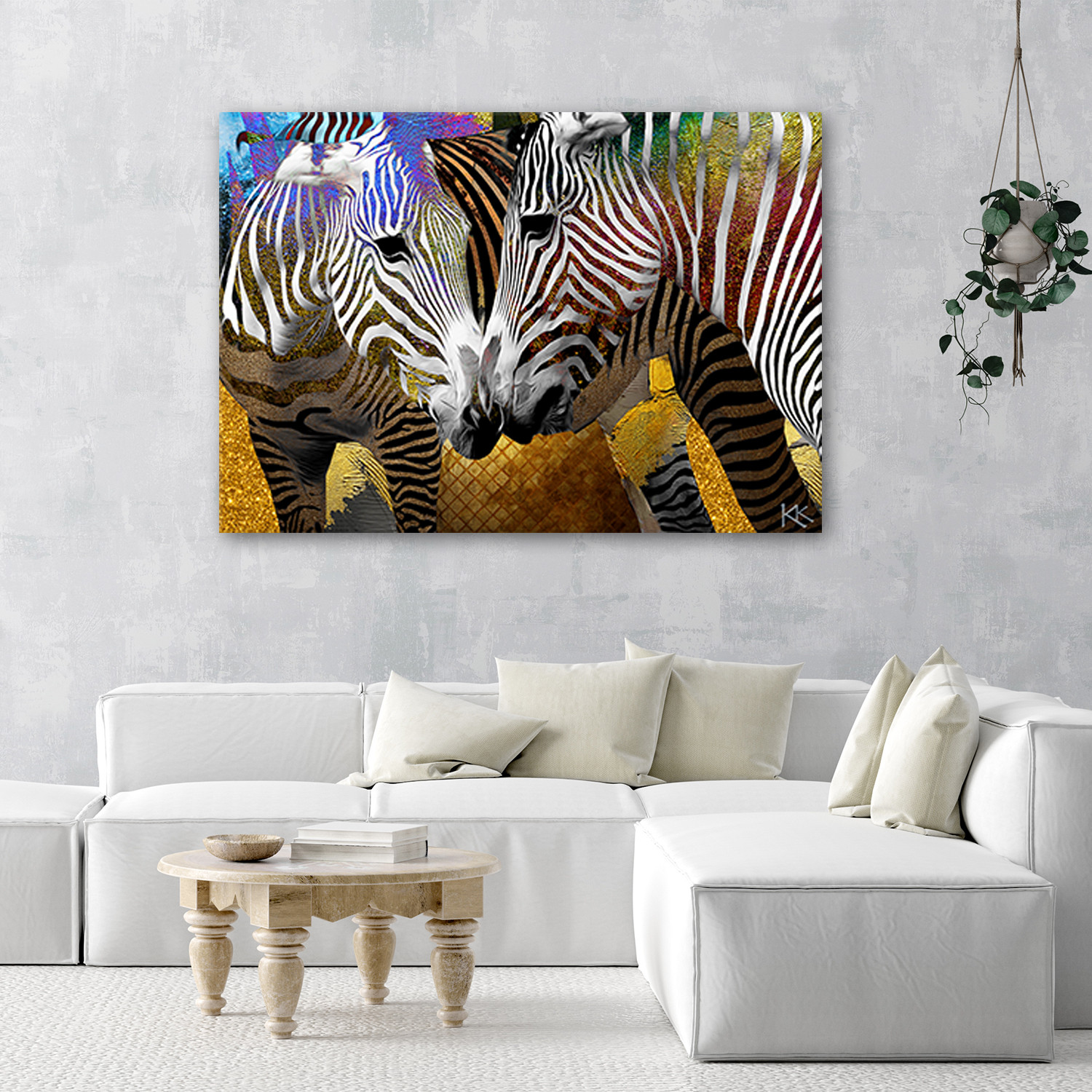 Canvasbillede, Zebra dyr abstrakt