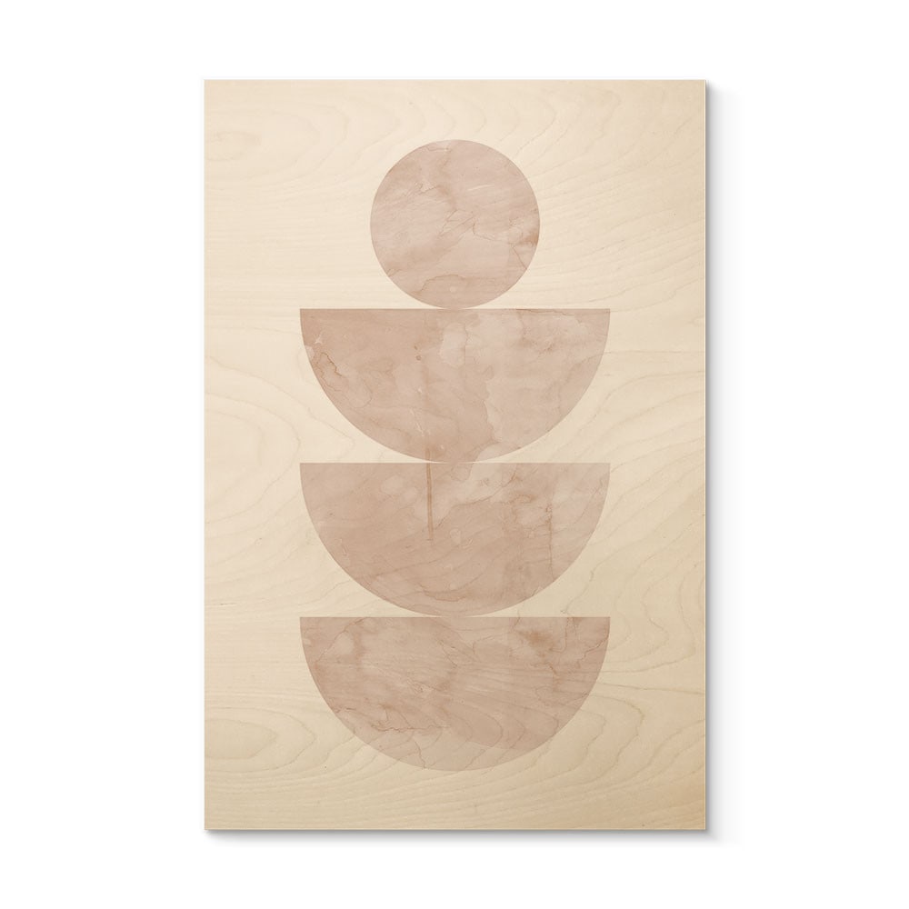 Plakat drewniany Geometryczna równowaga - Abstrakcyjna kompozycja - Costa
