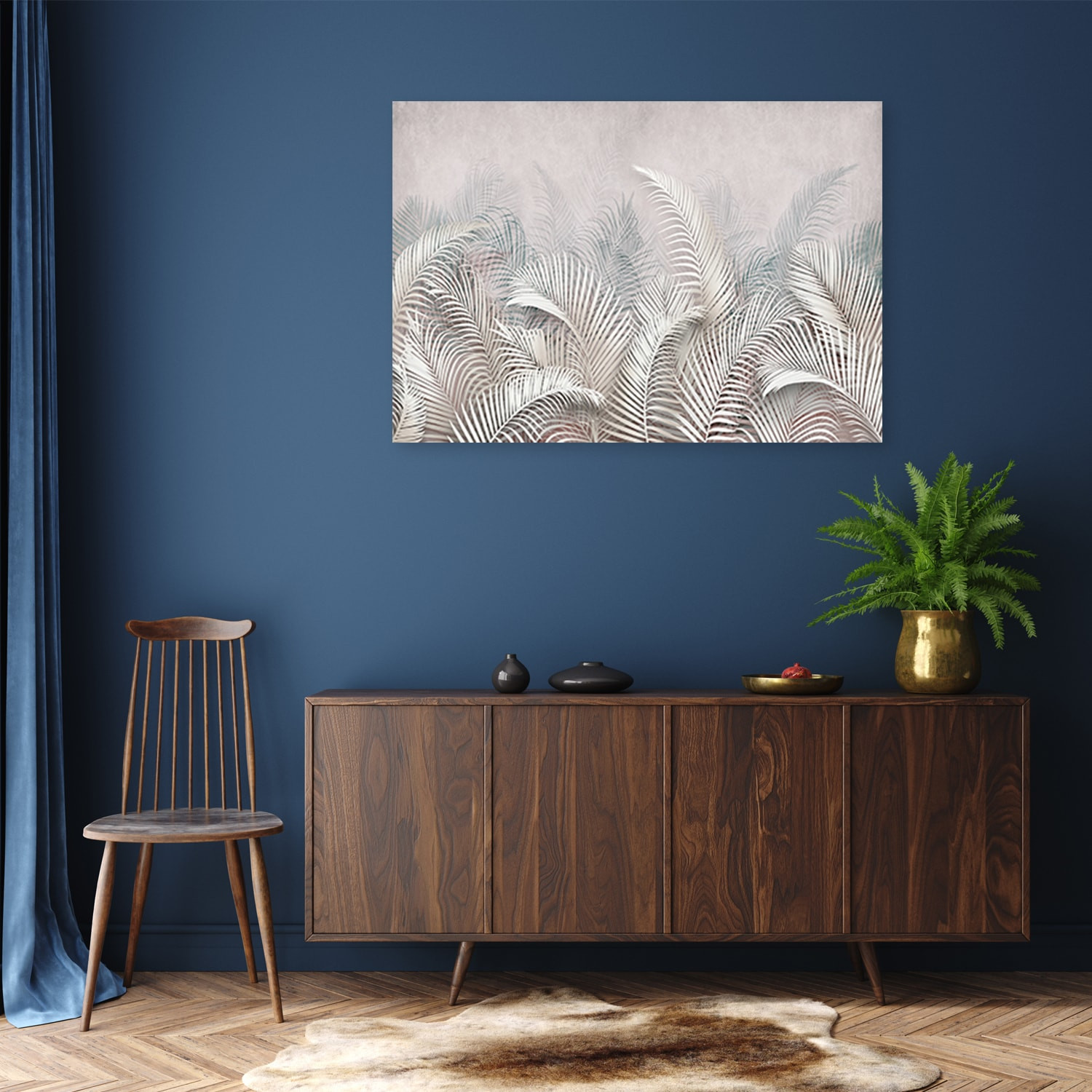 Canvasbillede, 3D palmeblade