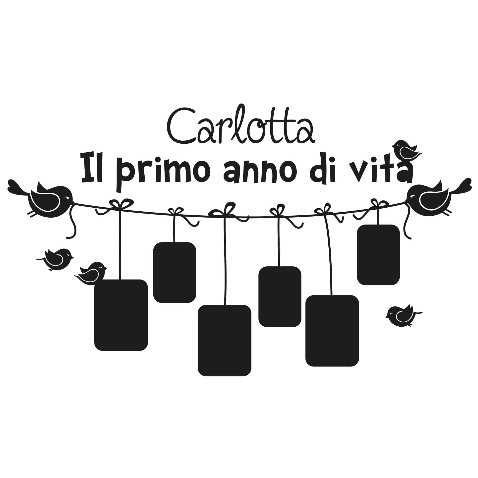 Wandtattoo + Name Il primo anno di vita