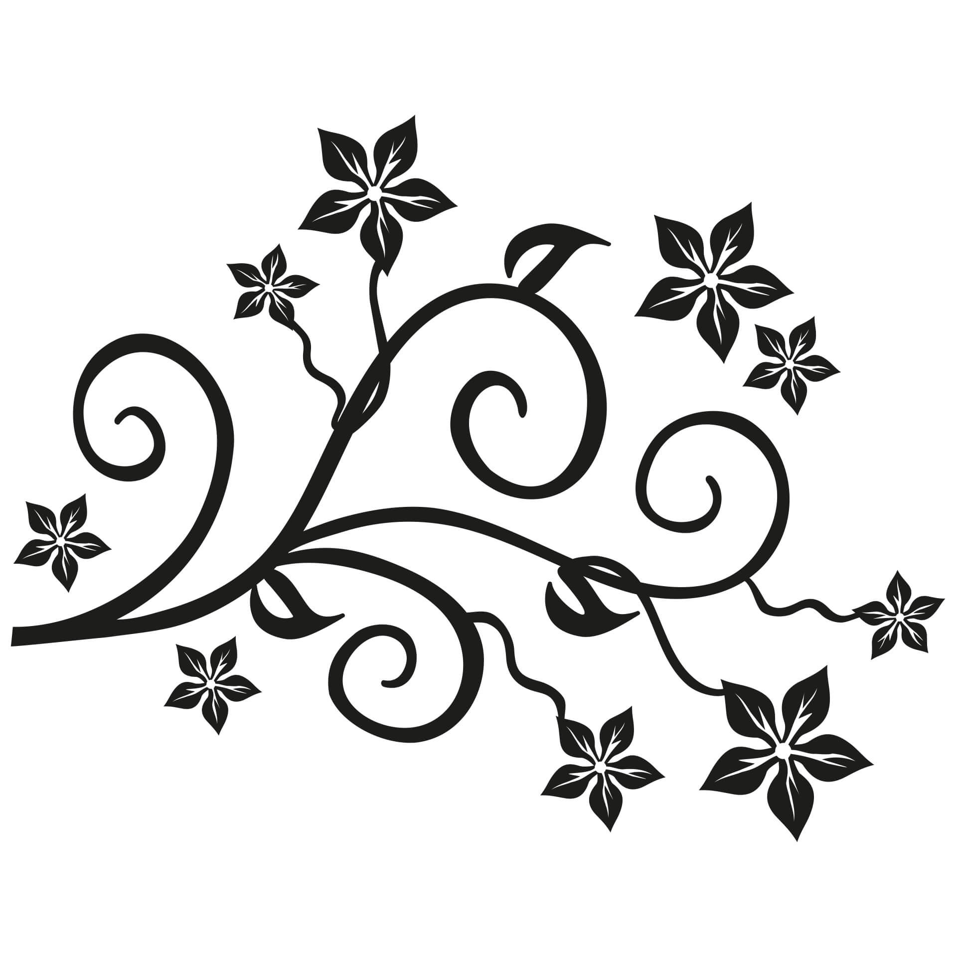 Wallsticker Blomstergrene inkl. 3 fotorammer