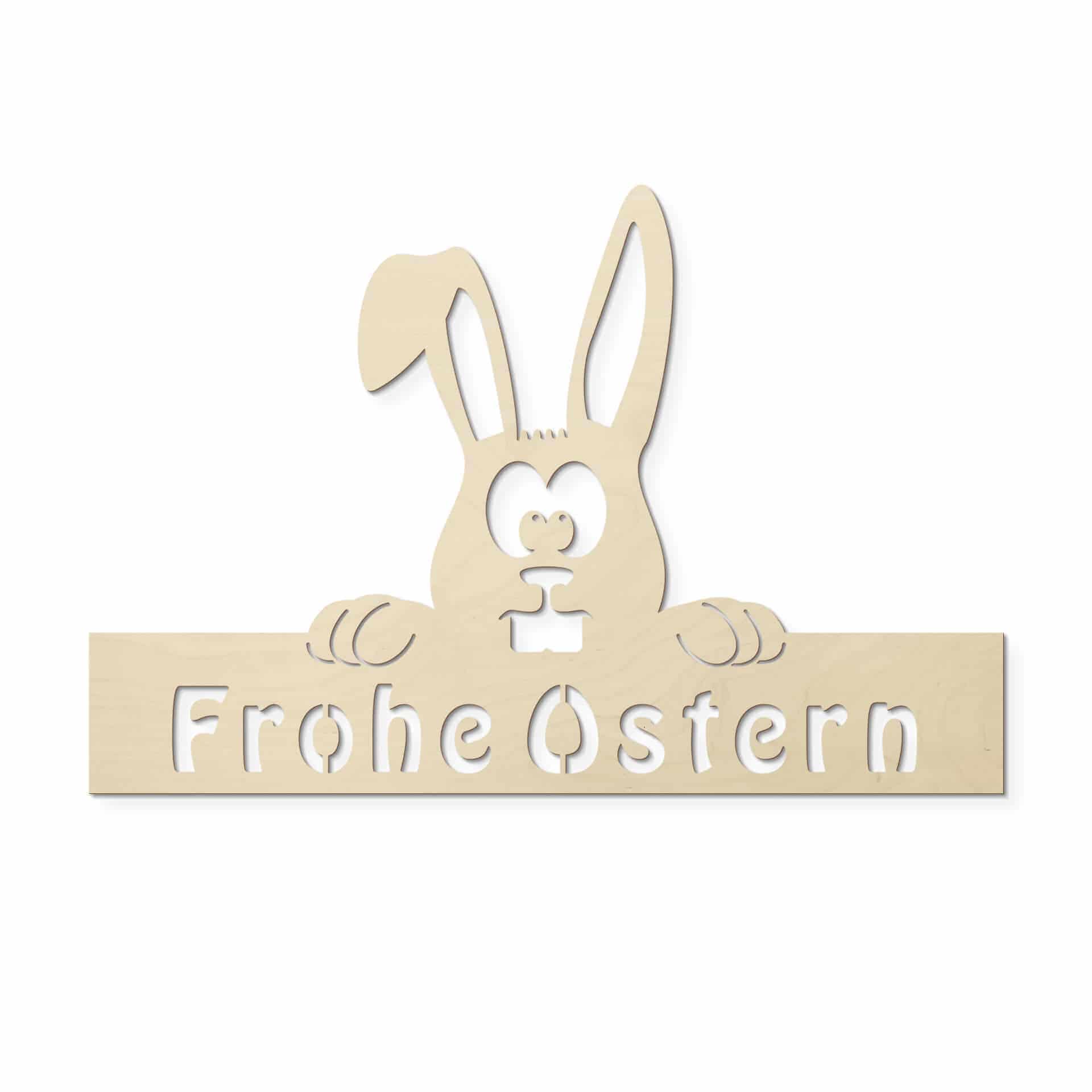 Décoration en bois à suspendre - Lapin