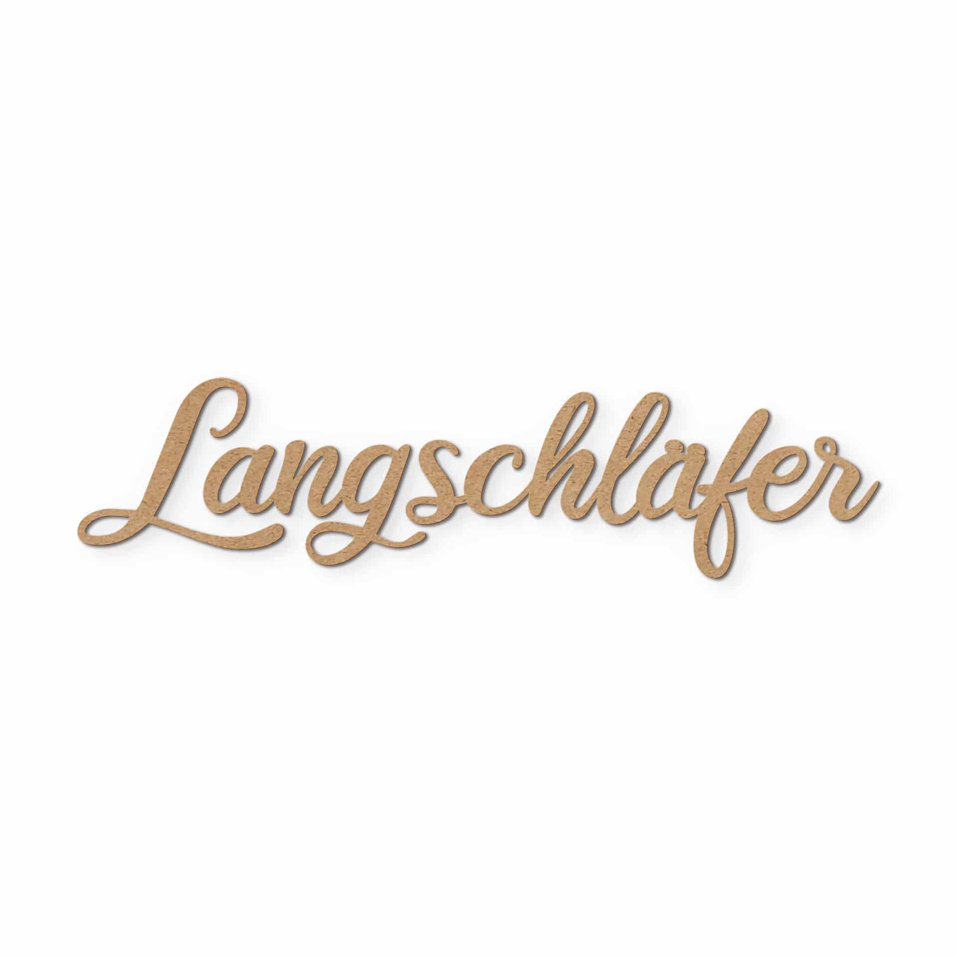 3D Schriftzug Beautiful - Wanddeko aus MDF Natur