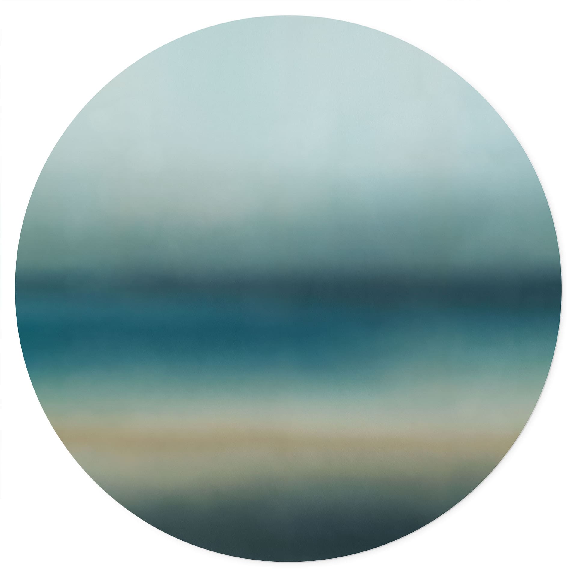 Wandtattoo Rotko Blush - Türkiser Horizont - Sir Edward x Grigory Gladarev - Rund