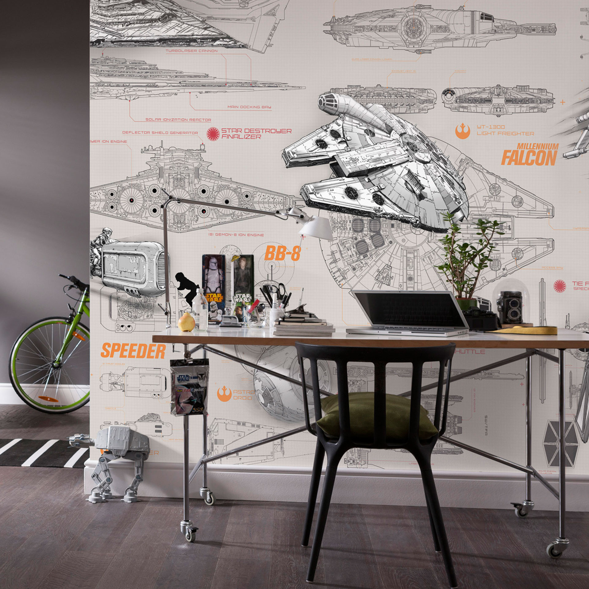 Fotobehang Papierbehang Star Wars Blueprints