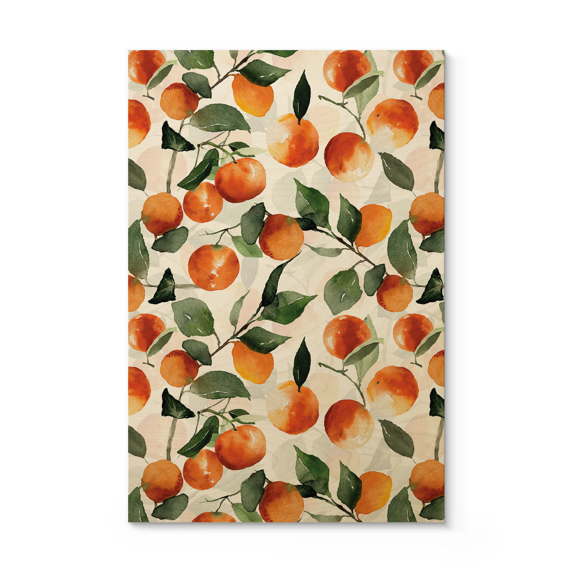 Plakat drewniany z owocowymi mandarynkami - UN Designs