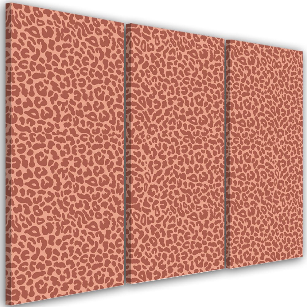 3 stykke lærredsprint, Leopard Leopard Pels Patches Mønster