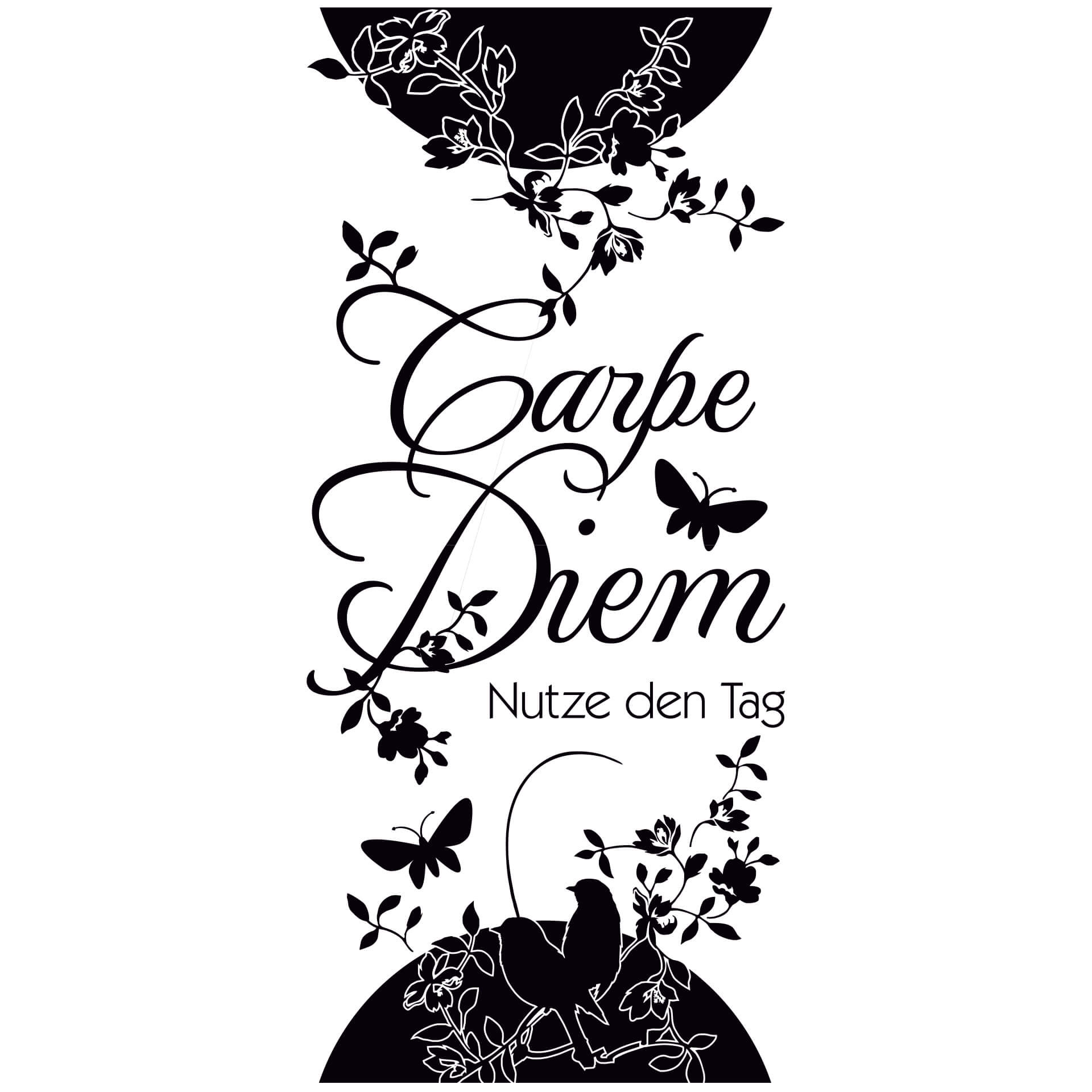 Adesivo murale - striscia carpe diem