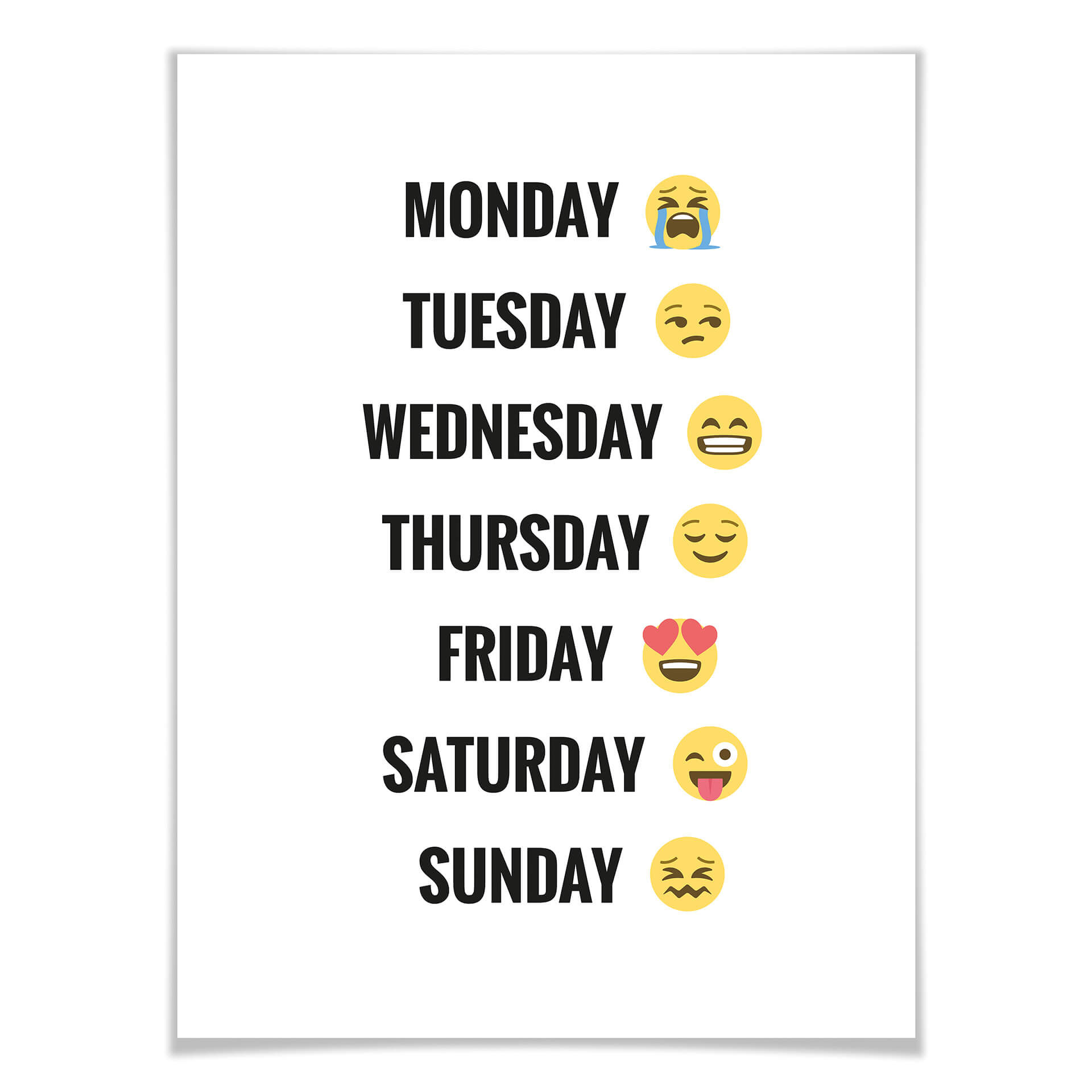 Poster - Emojione - Day of the Week