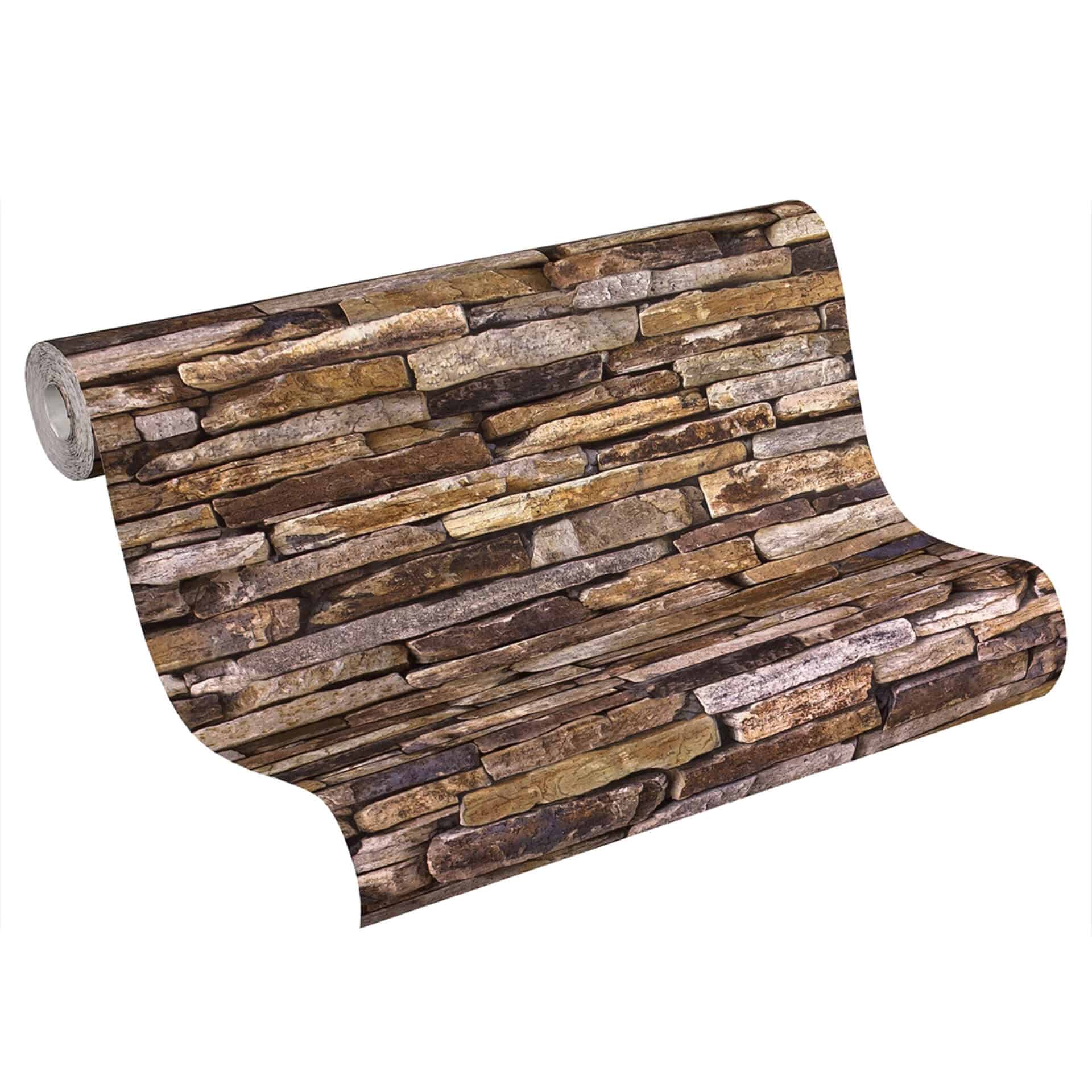 A.S. Création behang Best of Wood`n Stone 2nd Edition beige, bruin, geel