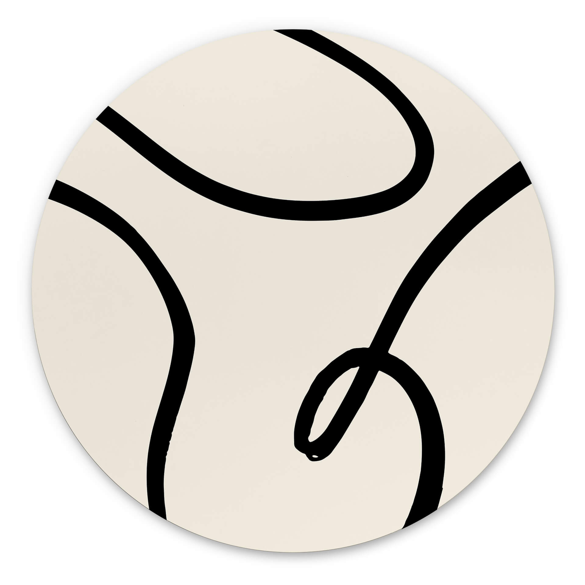 Tableau sur alu-Dibond rond 1X Studio - Abstraction curviligne