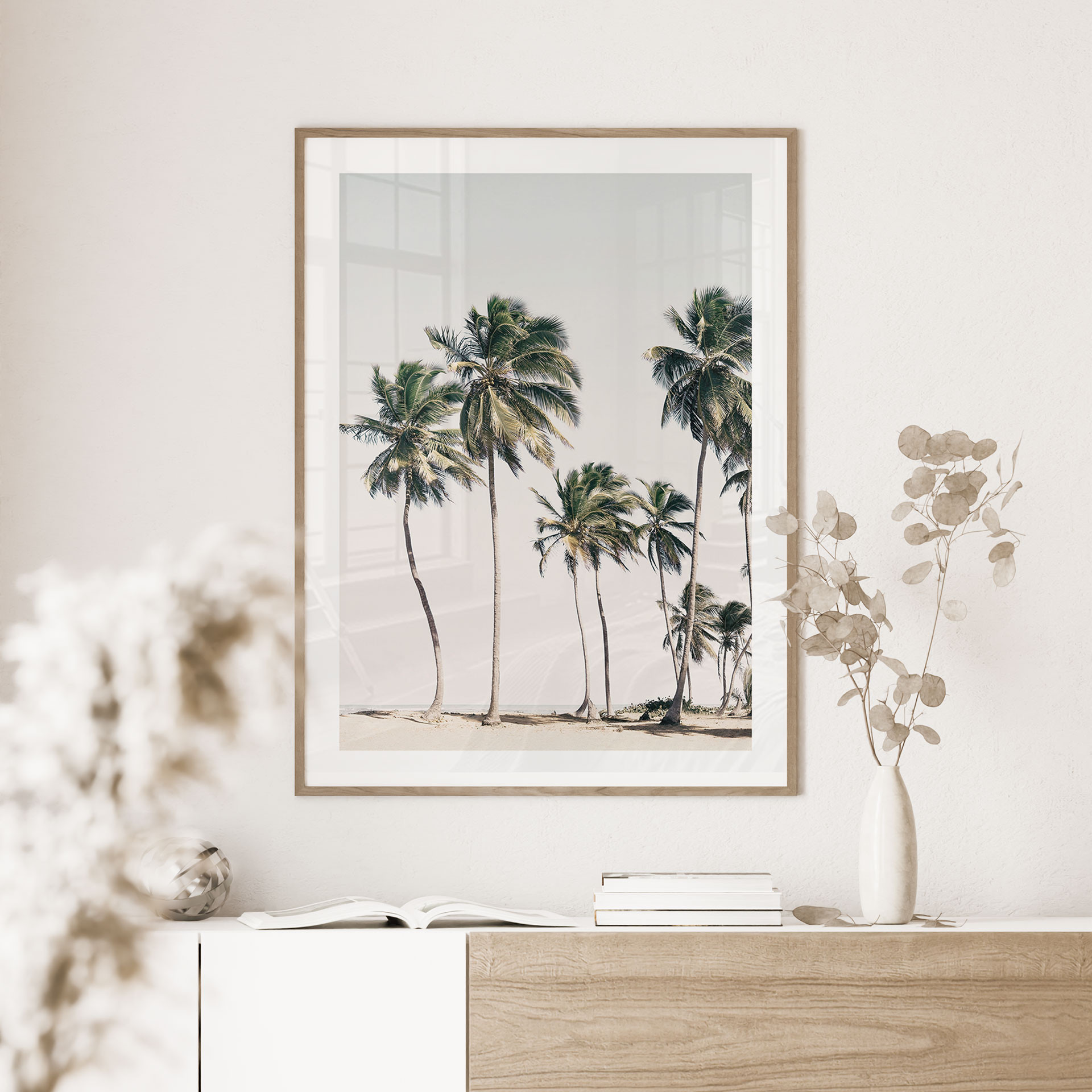 Poster Palmiers tropicaux sur la plage | L'ambiance des îles en été - Sisi & Seb