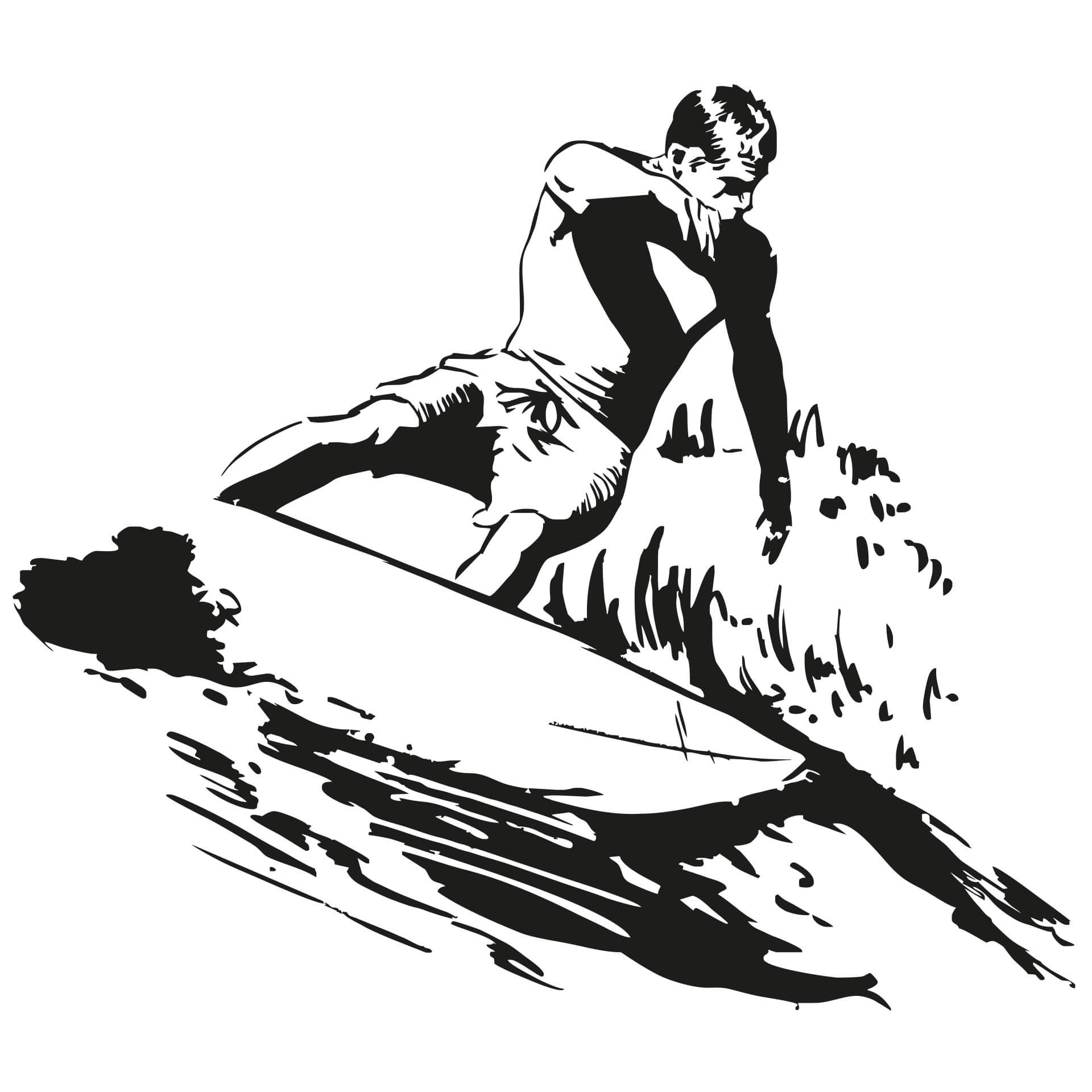 Wallsticker - Surfer