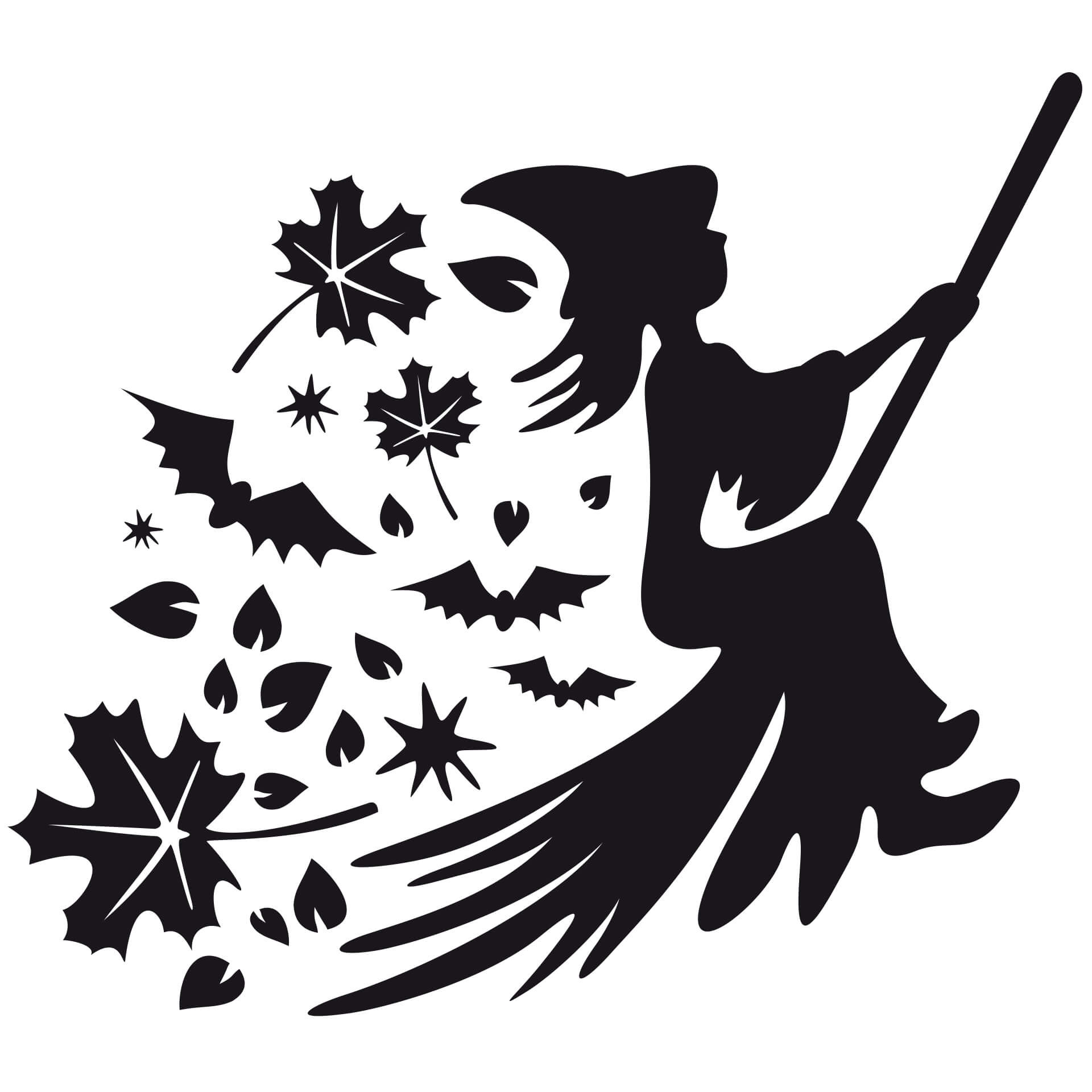 Wallsticker Halloween Heks
