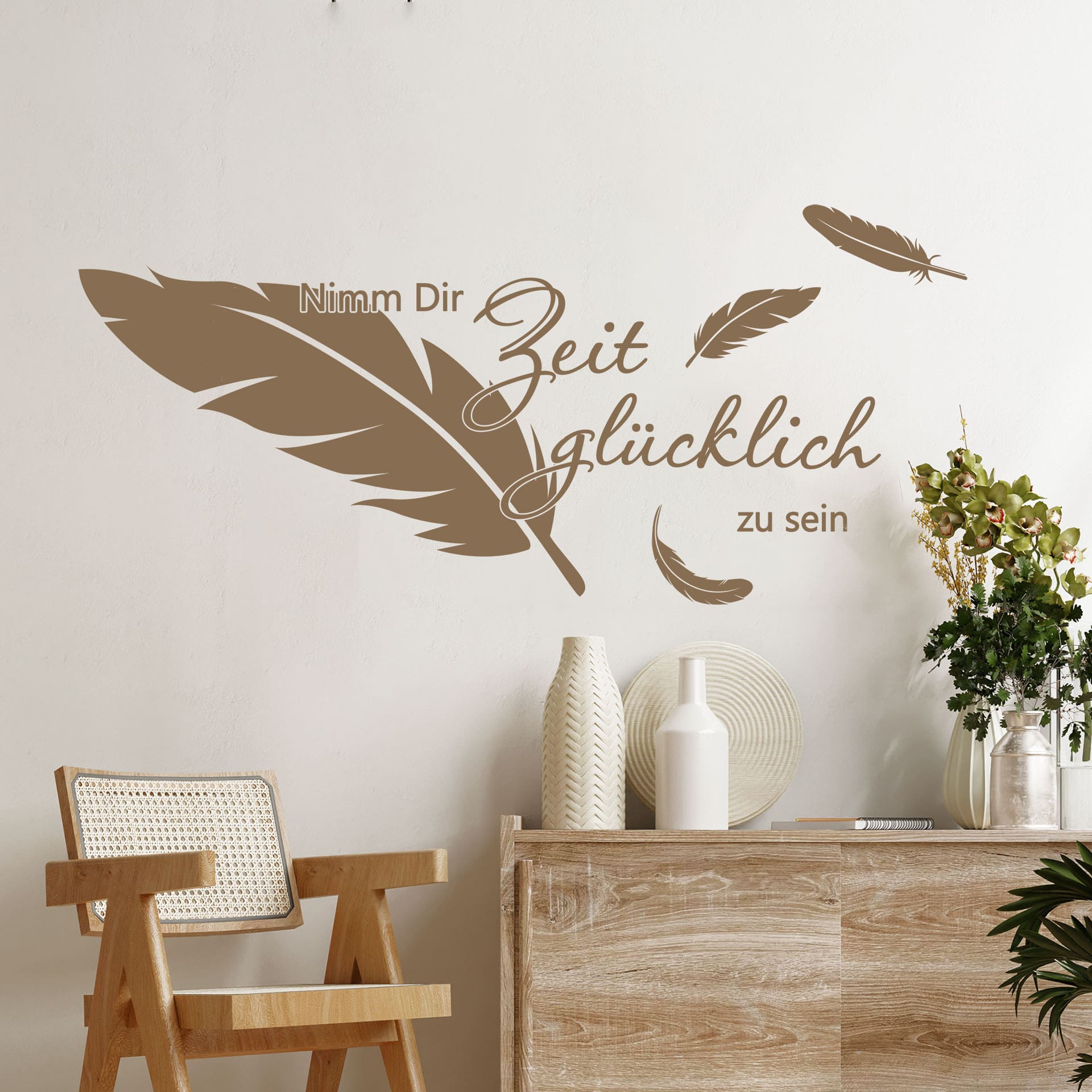 Wandtattoo Nimm dir Zeit glücklich zu sein